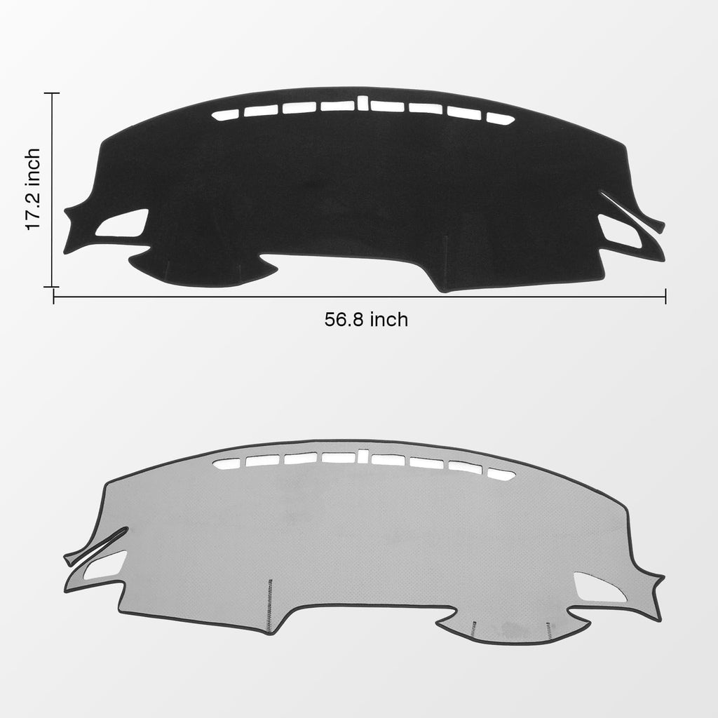 KUST Black Dash Cover for Ford Ranger 1995-2011/Ford Explorer 1995-2001/Mazda B2300 B2500 B3000 B4000 1995-2008/Mercury Mountaineer 1997-2001 Polyester Dashboard Cover Accessories for Ranger