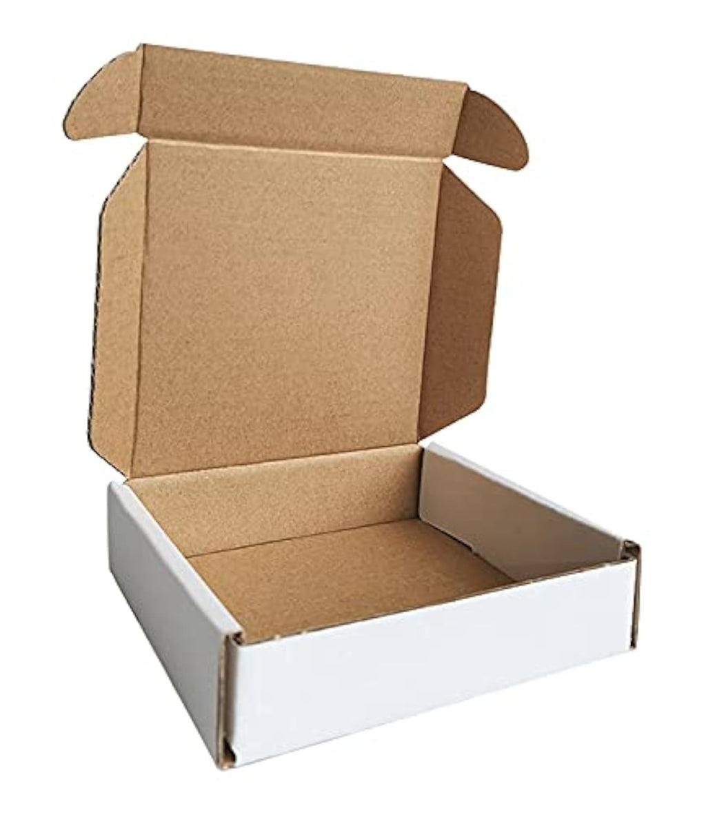 4x4x1'' Small Shipping Boxes 25 Pack, Corrugated Cardboard Mailers for Business, Black (CM441B25)