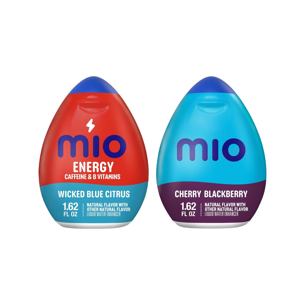 Mio Liquid Water Enhancer Patriotic 4th of July Bundle – Red, White & Blue Drink Mix with Cherry Blackberry & Wicked Blue Citrus Energy, 12 Count (6 of Each), 1.62 oz (Variety Pack)