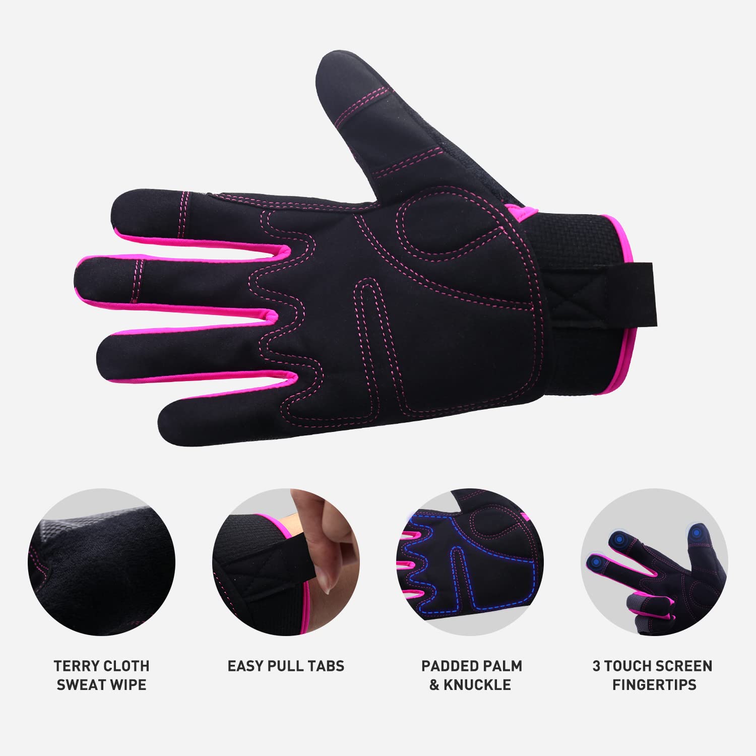 AIGEVTURE Safety Work Gloves Mens & Women, Light Duty Mechanic Gloves Touch Screen, Gardening Work Gloves with Grip,High Dexterity