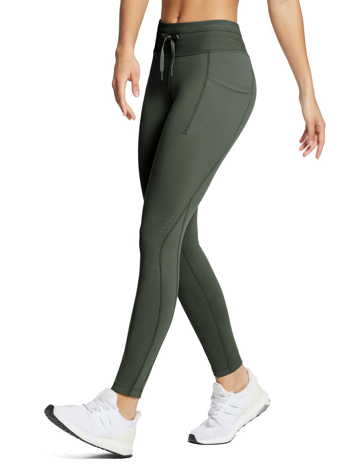 baleaf Women's Fleece Lined Leggings Water Resistant High Waisted Thermal Warm Winter Tights Ski Hiking Pants with Pockets