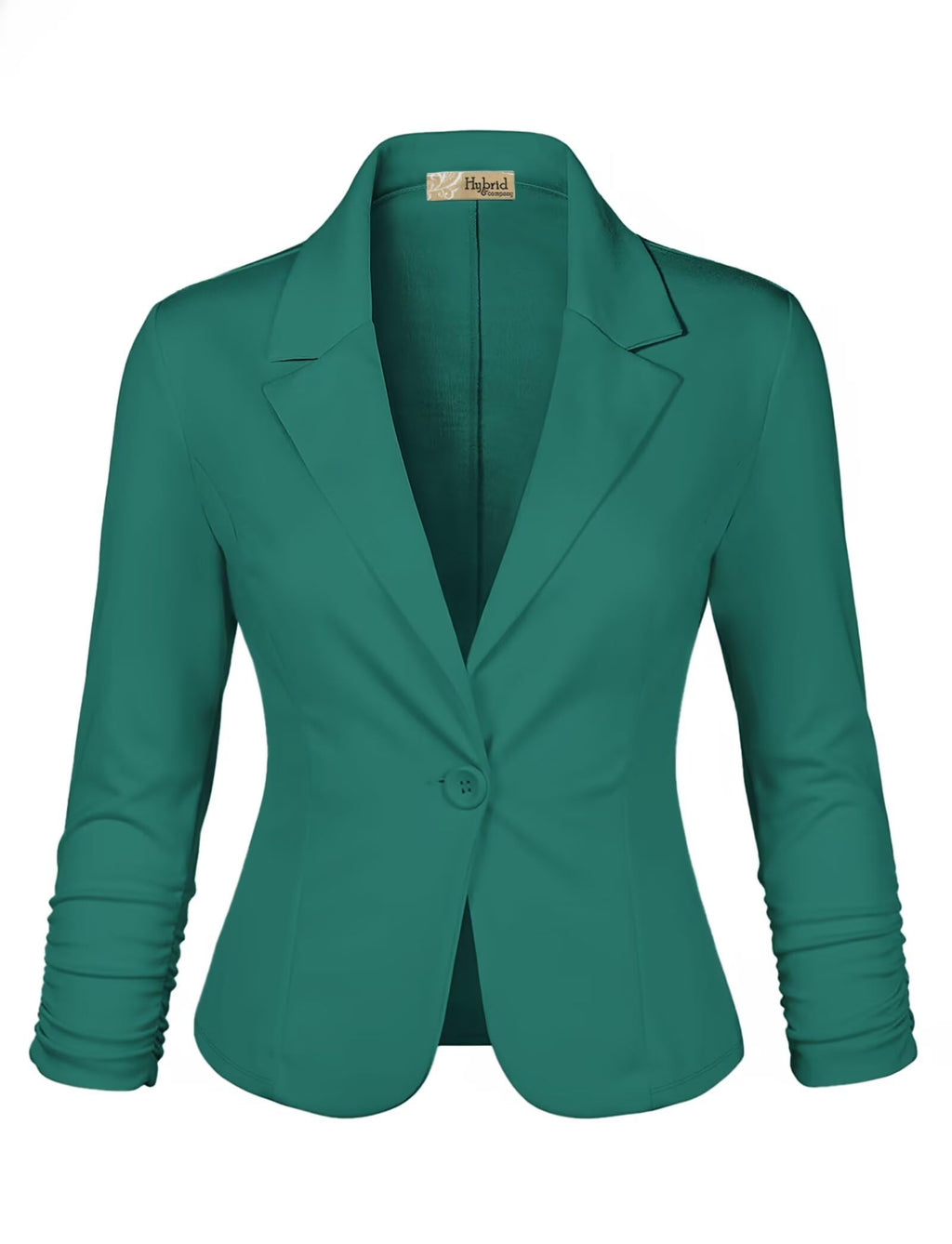 Hybrid & Company Women's Lightweight Casual Work Office Stretch Ponte Cardigan Blazer Jacket Made in USA