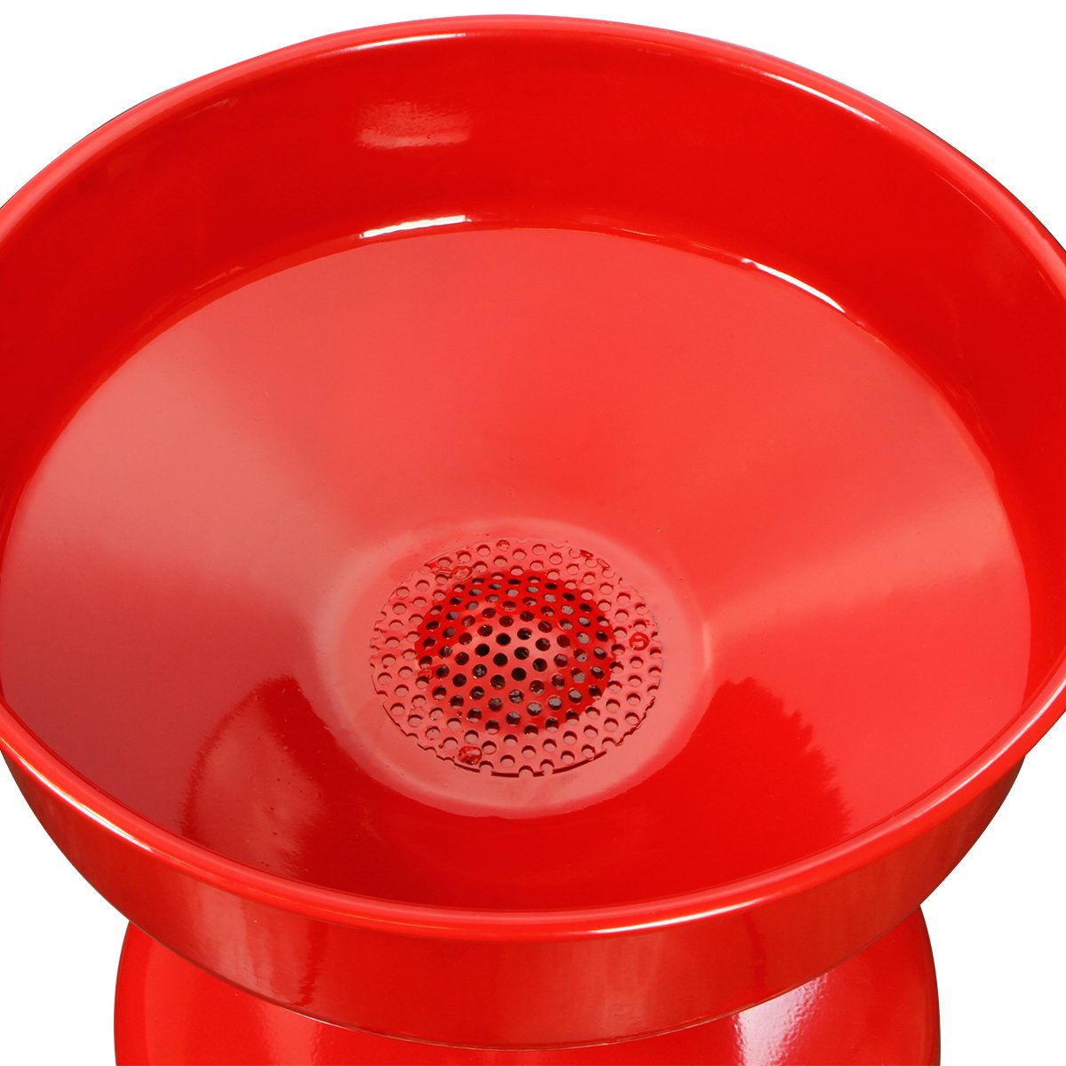 XtremepowerUS 20 Gallon Portable Waste Oil Drain Tank Air Operated Drainage Adjustable Funnel Height with Wheel, Red