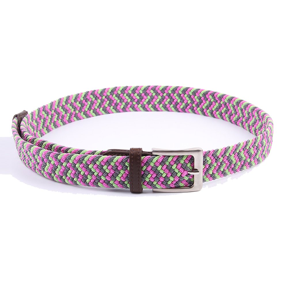 Gelante Canvas Elastic Fabric Woven Stretch Multicolored Braided Belts