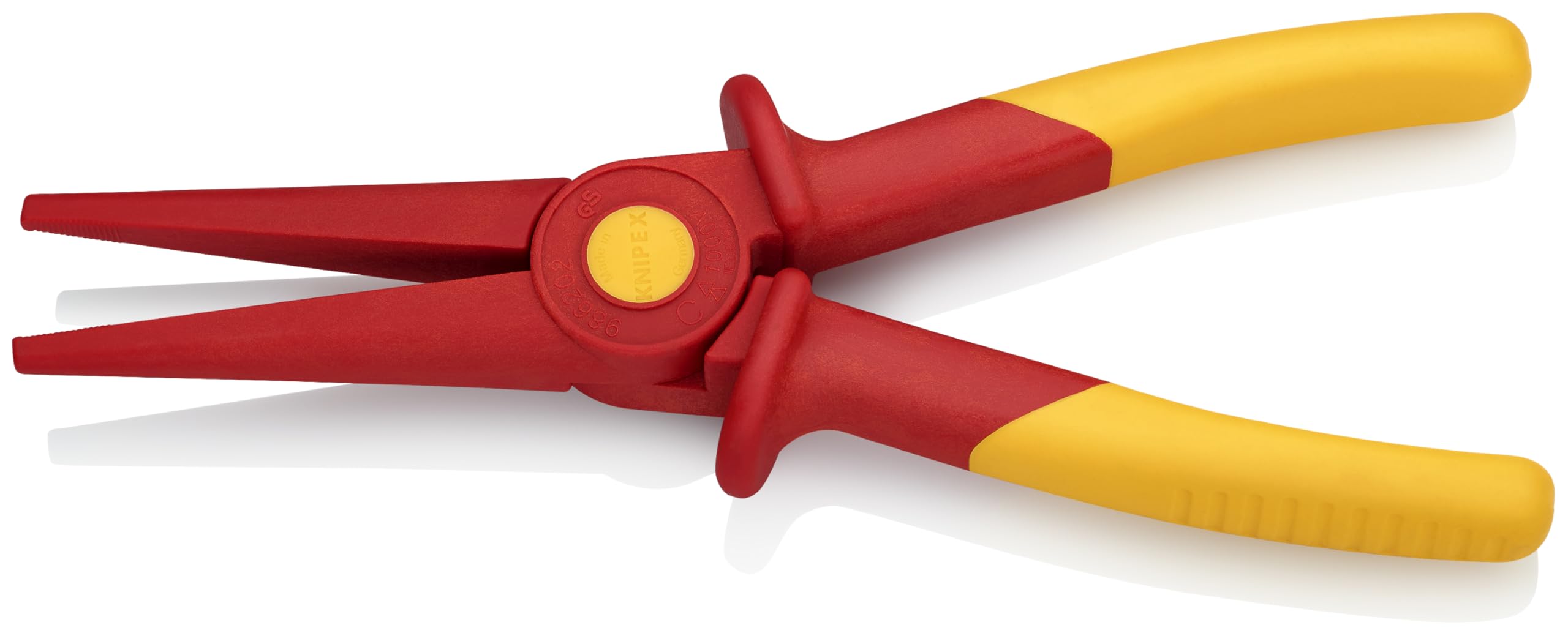 Knipex 98 62 02 Flat Nose Plastic Pliers 1000V Insulated, Red/Yellow
