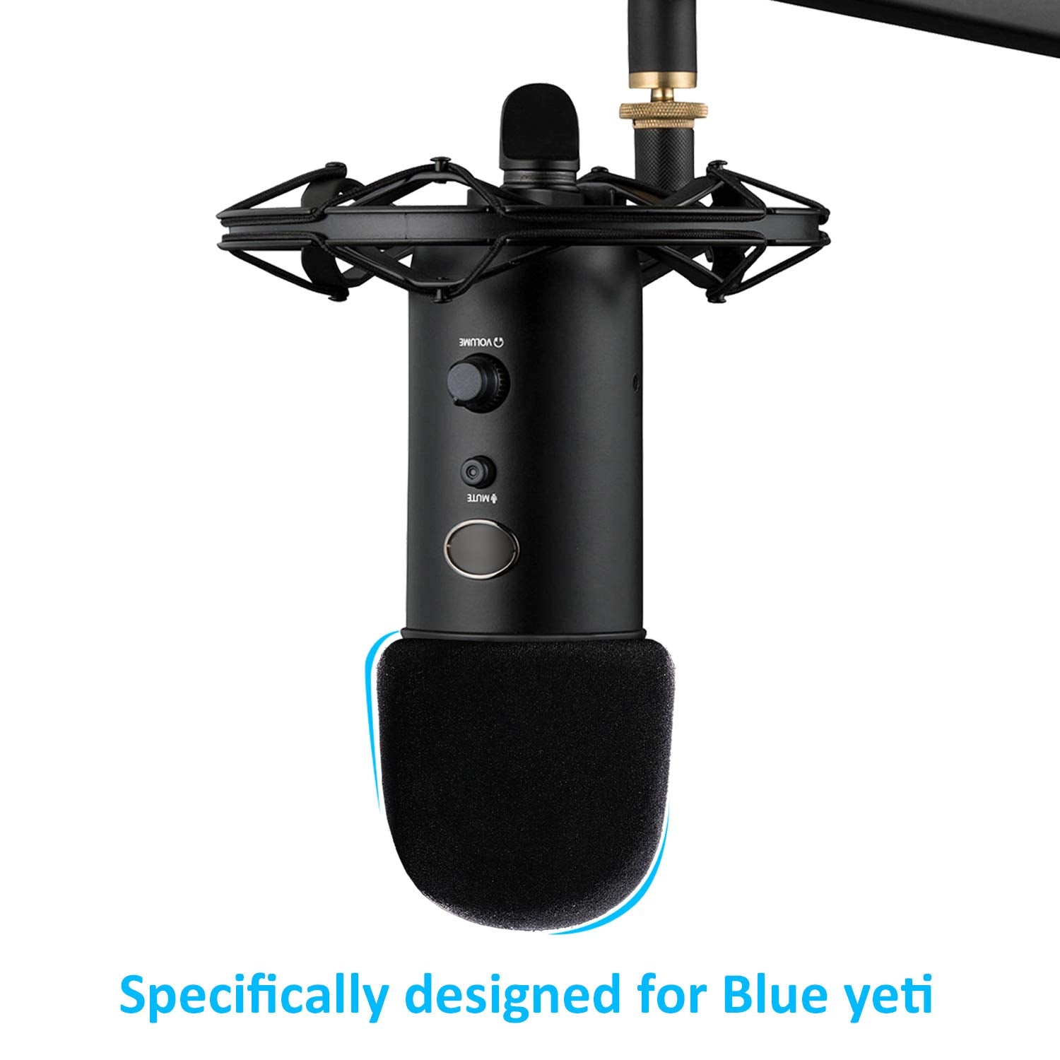 YOUSHARES 2PCS Blue Yeti Pop Filter for Blue Yeti Microphone, Yeti Foam Windscreen with Dead Cat Blue Yeti Mic Cover for Yeti Mic and Blue Yeti Pro USB Microphone