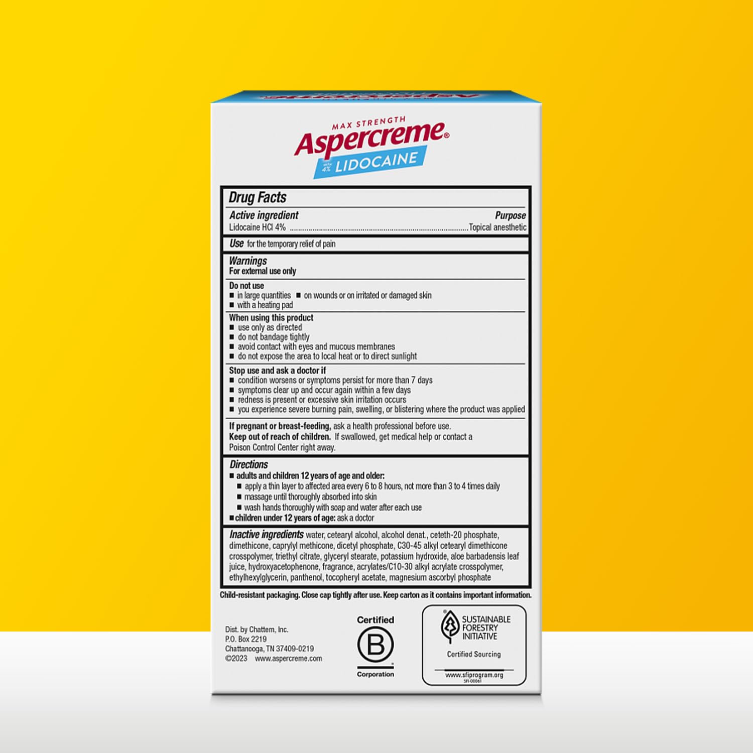 Aspercreme Lidocaine Foot Pain Relief Cream Soothes Aggravated Nerves & Moisturizes Dry Feet, Numbing Topical Analgesic with Max-Strength Lidocaine & Moisturizing Aloe, 4 Oz.