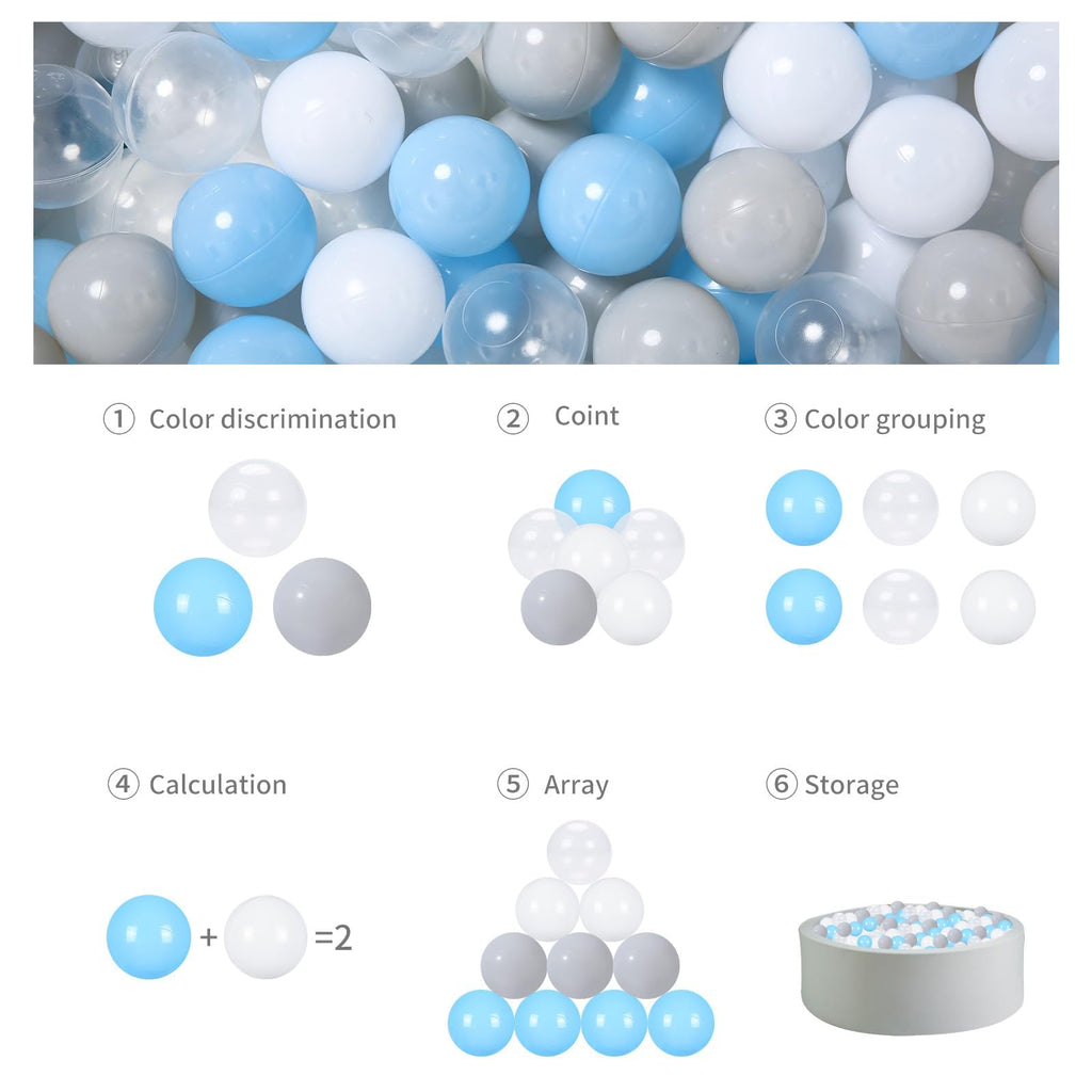 GOGOSO Playpen Balls for GirlsToddlers for Playhouse, Baby Pool, Play Ball Fun Centers, for Babies, Kids, Toddlers 1-3, Phthalate Free BPA Free 100pcs