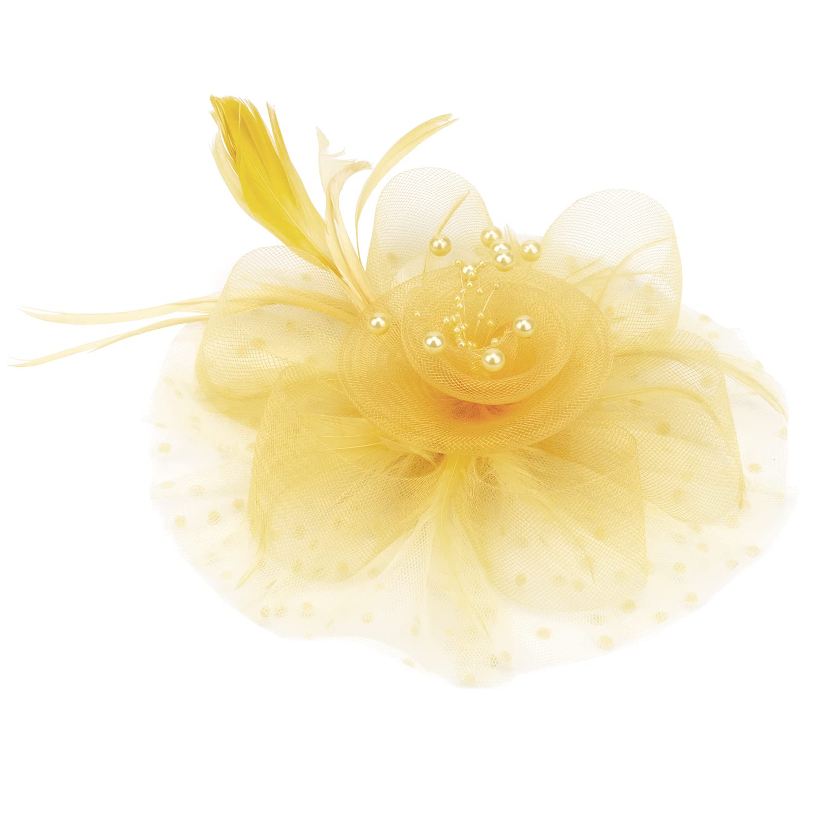 AQOKKA Women Fascinators Hats Flower Fascinators with Headband and Clip Tea Party Headwear for Women and Girls