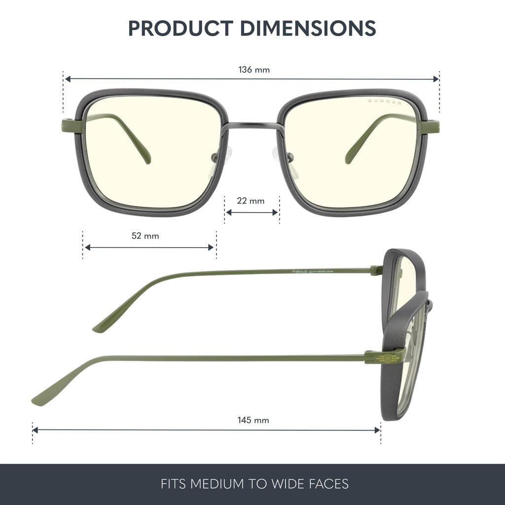 Fallout GUNNAR Gaming, Computer, Blue Light Blocking Glasses – Exclusive Vault 33 Glasses – Patented Lens Technology