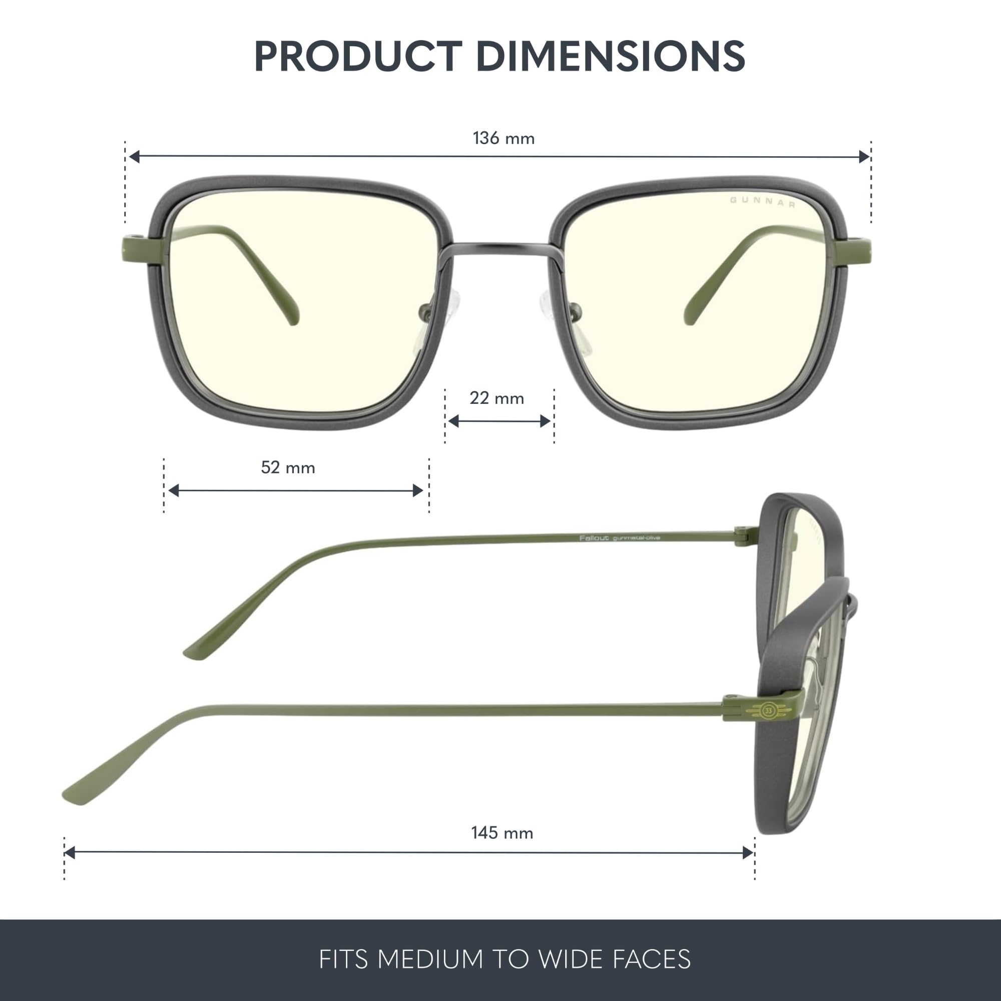 Fallout GUNNAR Gaming, Computer, Blue Light Blocking Glasses – Exclusive Vault 33 Glasses – Patented Lens Technology