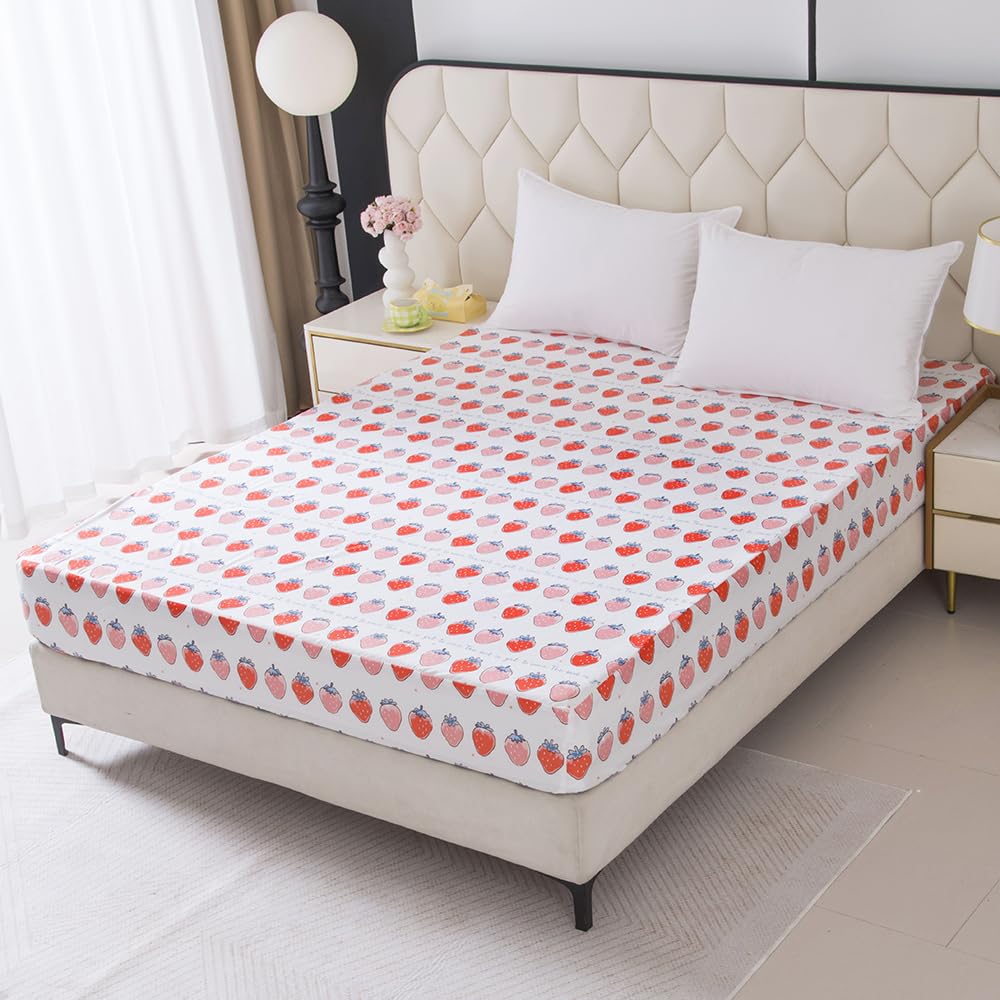 Bedding Fitted Sheet with Deep Pocket,3D Pattern Printed Fabric Bed Sheets (Black Butterfly,Twin)