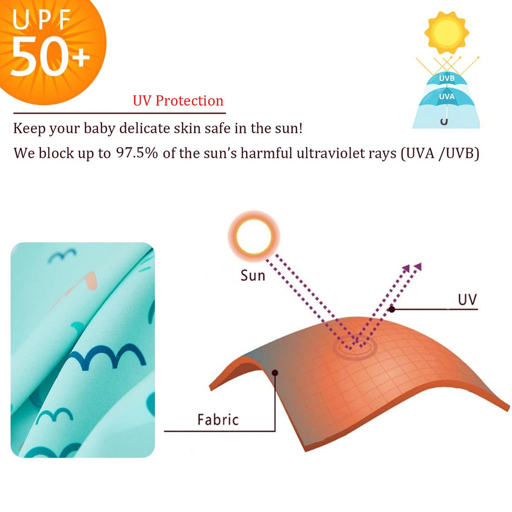 UMELOK Baby Boy Swimsuit UPF 50+ Sun Protection Rash Guard Swimwear