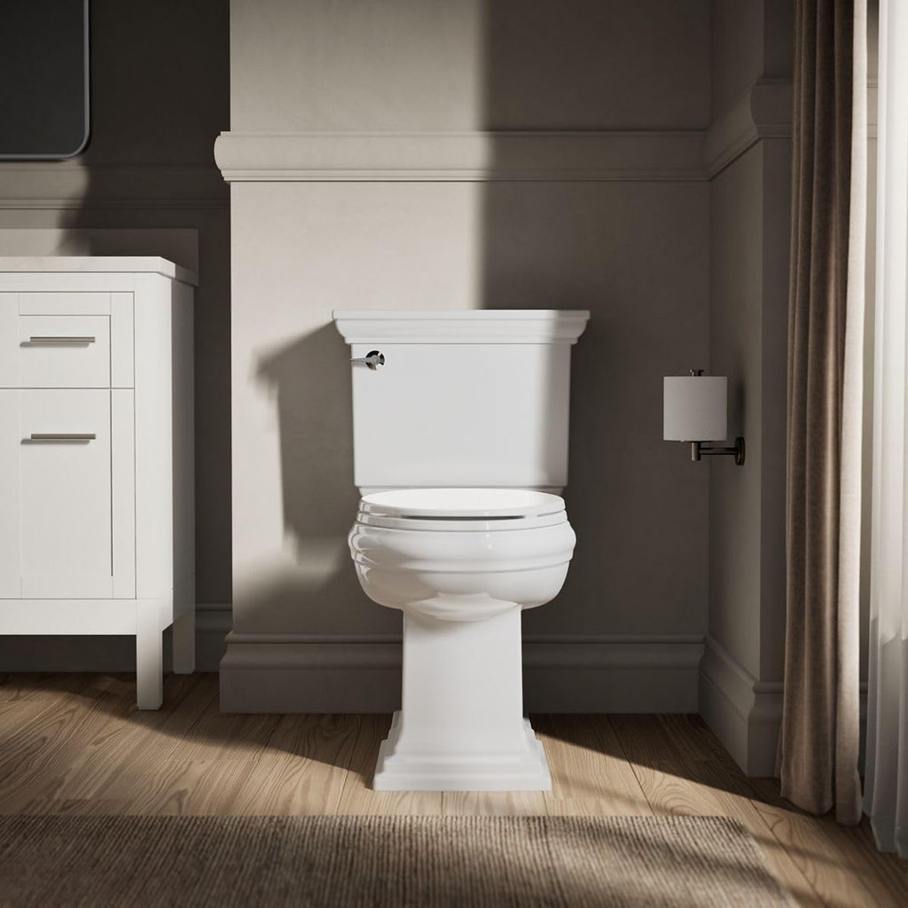 KOHLER K-4775-0 Brevia Round Toilet Seat with Quick-Release Hinges And Quick-Attach Hardware For Easy Clean, White