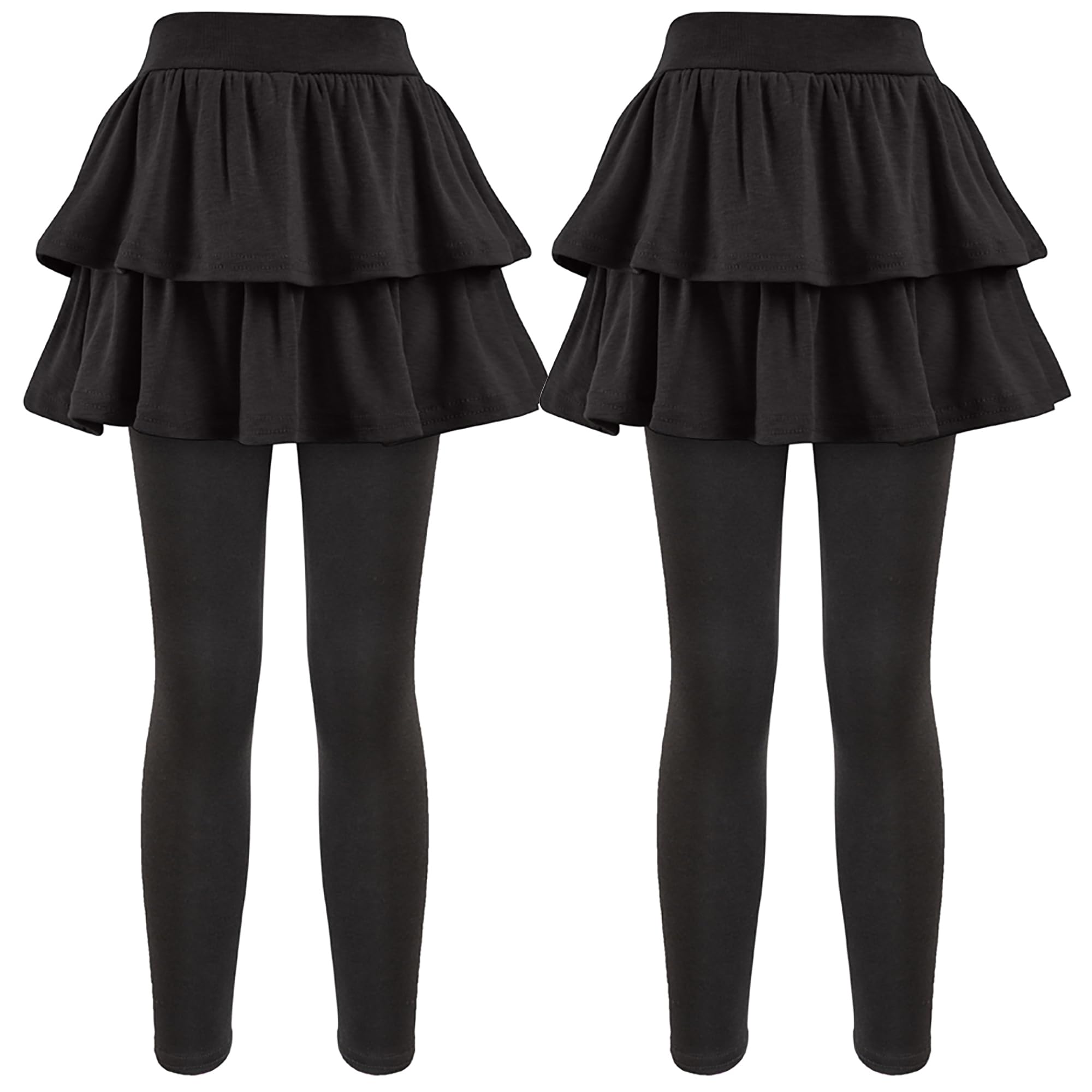 Girls School Uniform Pants Leggings with Skirts Stretch Warm Jegging 4-12 Years