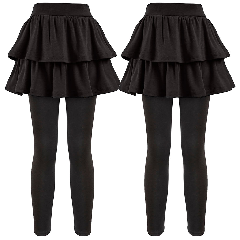 Girls School Uniform Pants Leggings with Skirts Stretch Warm Jegging 4-12 Years