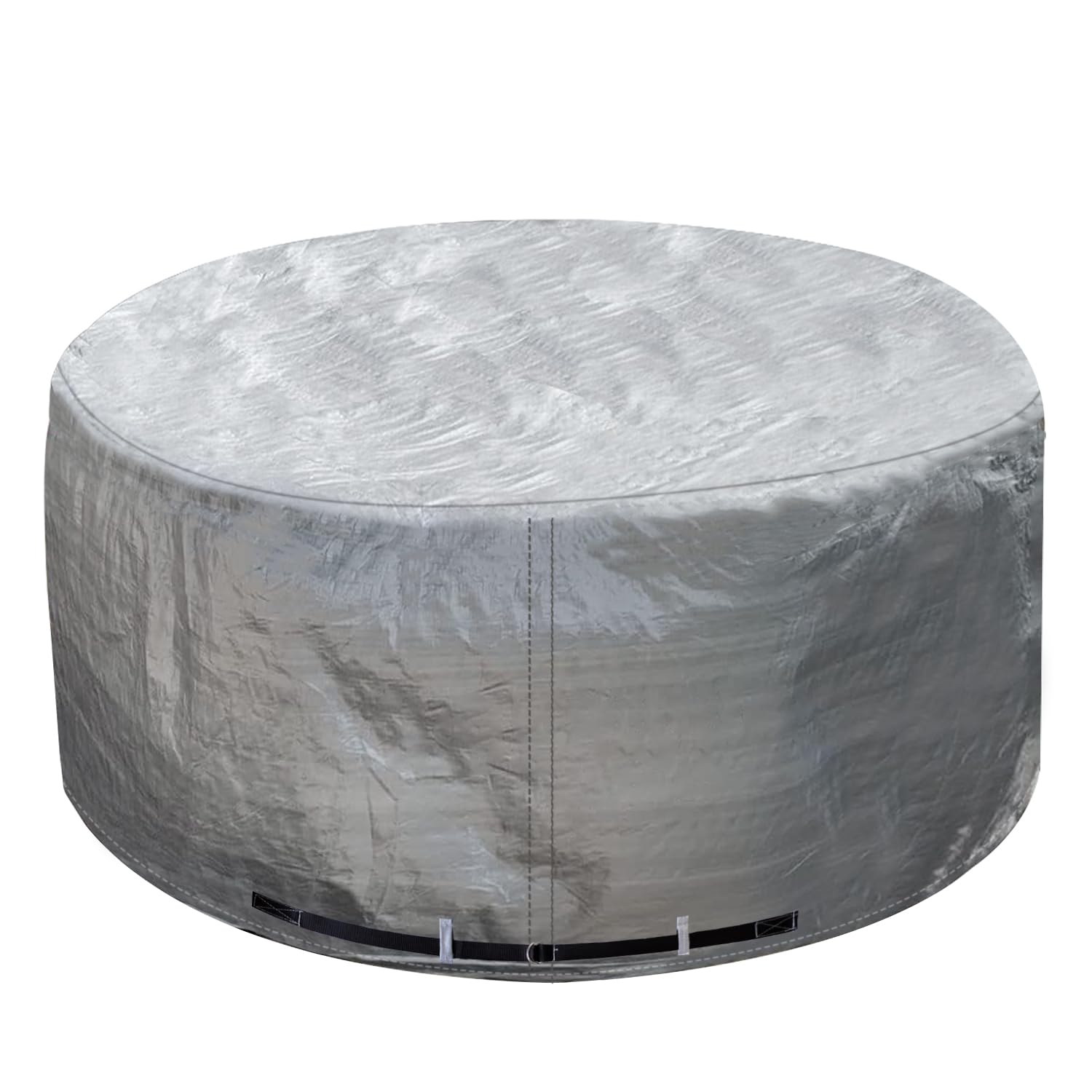 Round Hot Tub Cover Outdoor Waterproof Spa Cover Cap(83''x 20'') 600D Heavy Duty Polyester Hot Tub Cover Protector(Brown)
