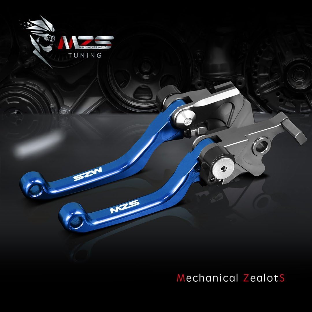 MZS Black Dirt Bike Brake Clutch Levers Pivot Adjustable CNC Compatible with YZ65 2018-2025 / YZ80 YZ85 2015-2025