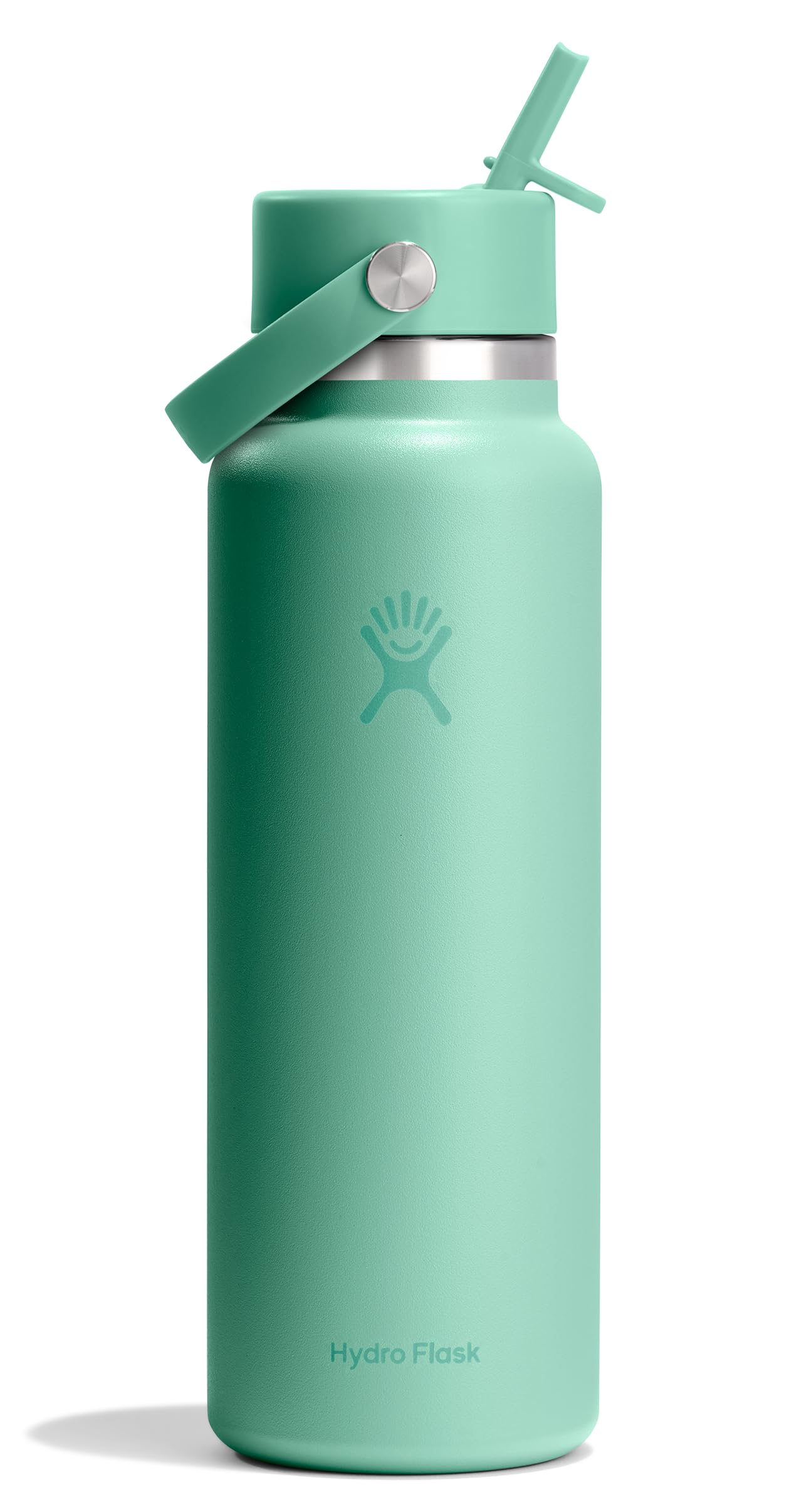 Hydro Flask Water Bottle - Insulated Stainless Steel - Wide Straw Lid, Non Spill, Leakproof in 24 Oz Forest Green Arc