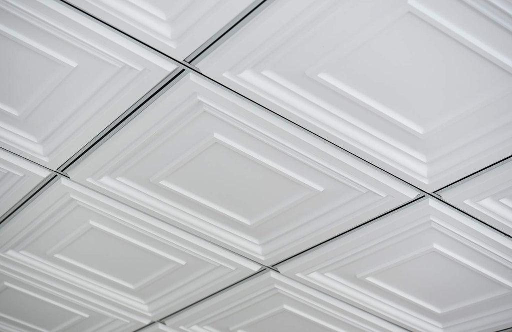 Art3d Drop Ceiling Tiles 24x24in. (12-Pack, 48 Sq.ft), Wainscoting Panels Glue Up 2ft x 2ft for Interior Décor in Living Room, Bedroom & Office, Star Black