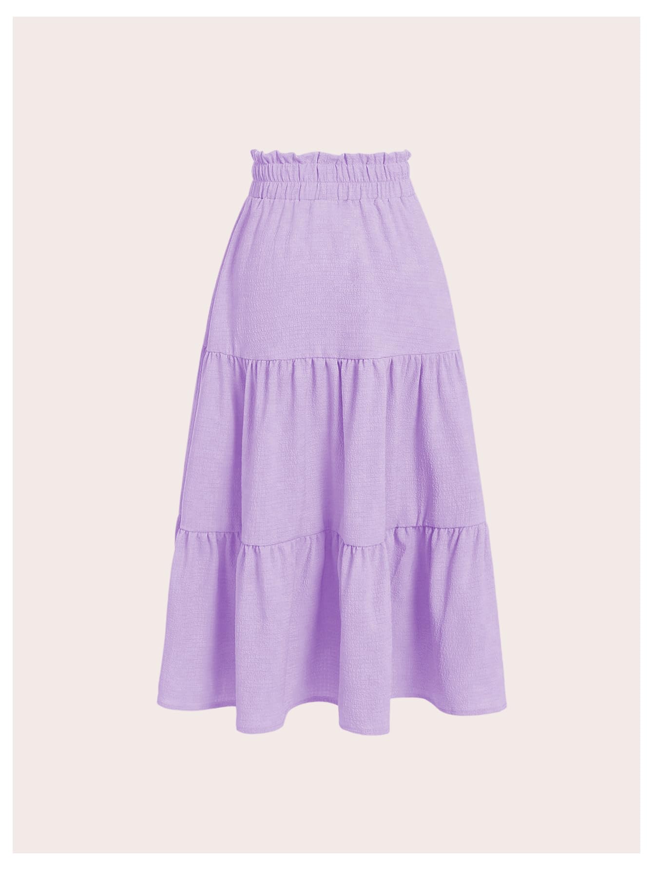Floerns Girls Boho Floral Print High Waist Flare Hem Summer Long Skirt