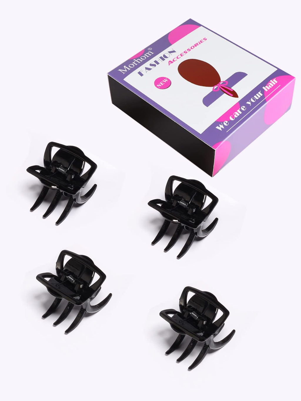 6 Pieces Morhom Jaw Clips, 1.3 Inch Hair Claw Clips for Thick or Medium Hair