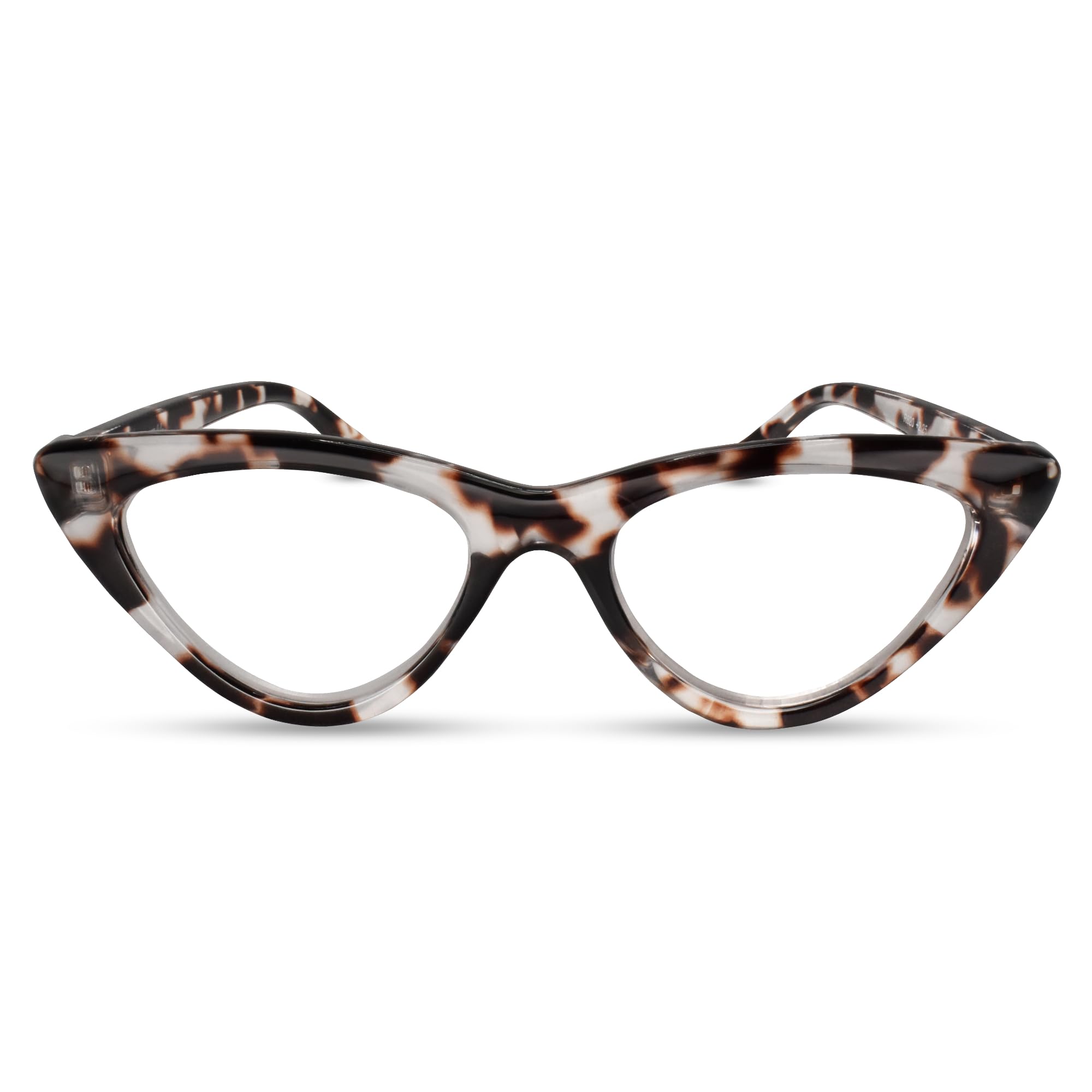 2SeeLife Premium Cat Eye TR-90 Reading Glasses for Women – Narrow–Medium Fit, Sturdy Frame, Spring Hinges, Stylish Readers, Black, +0.50