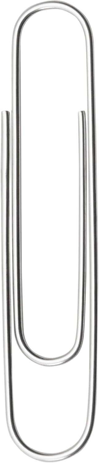 ACCO Paper Clips, Jumbo, Smooth, 100 Clips/Box, 1 Box (72580)