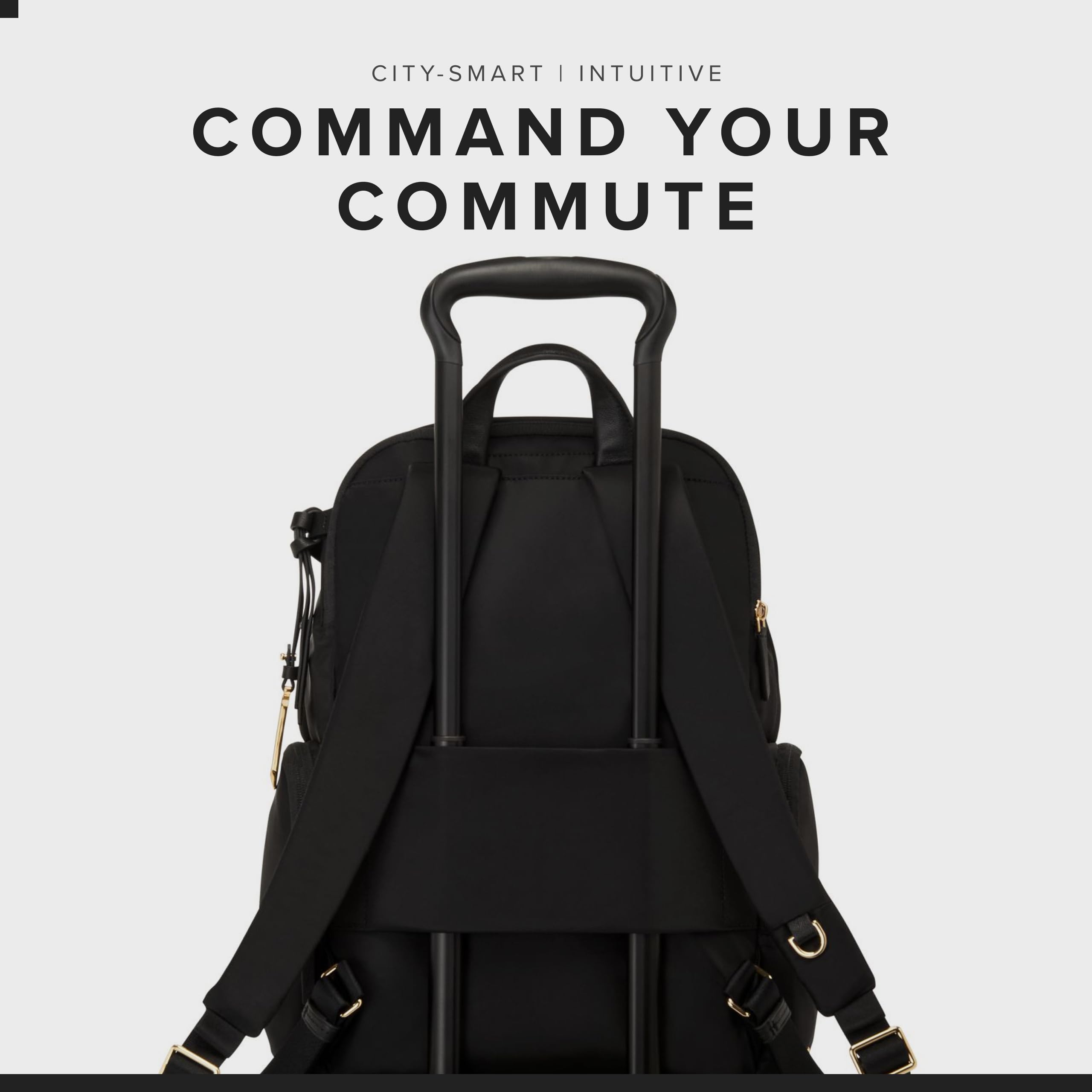 TUMI - Voyageur Celina Backpack - Women's Work and Travel Bag - 16.0" X 10.6" X 6.5" - Holds Up to 16" Laptop - Black & Gold Hardware
