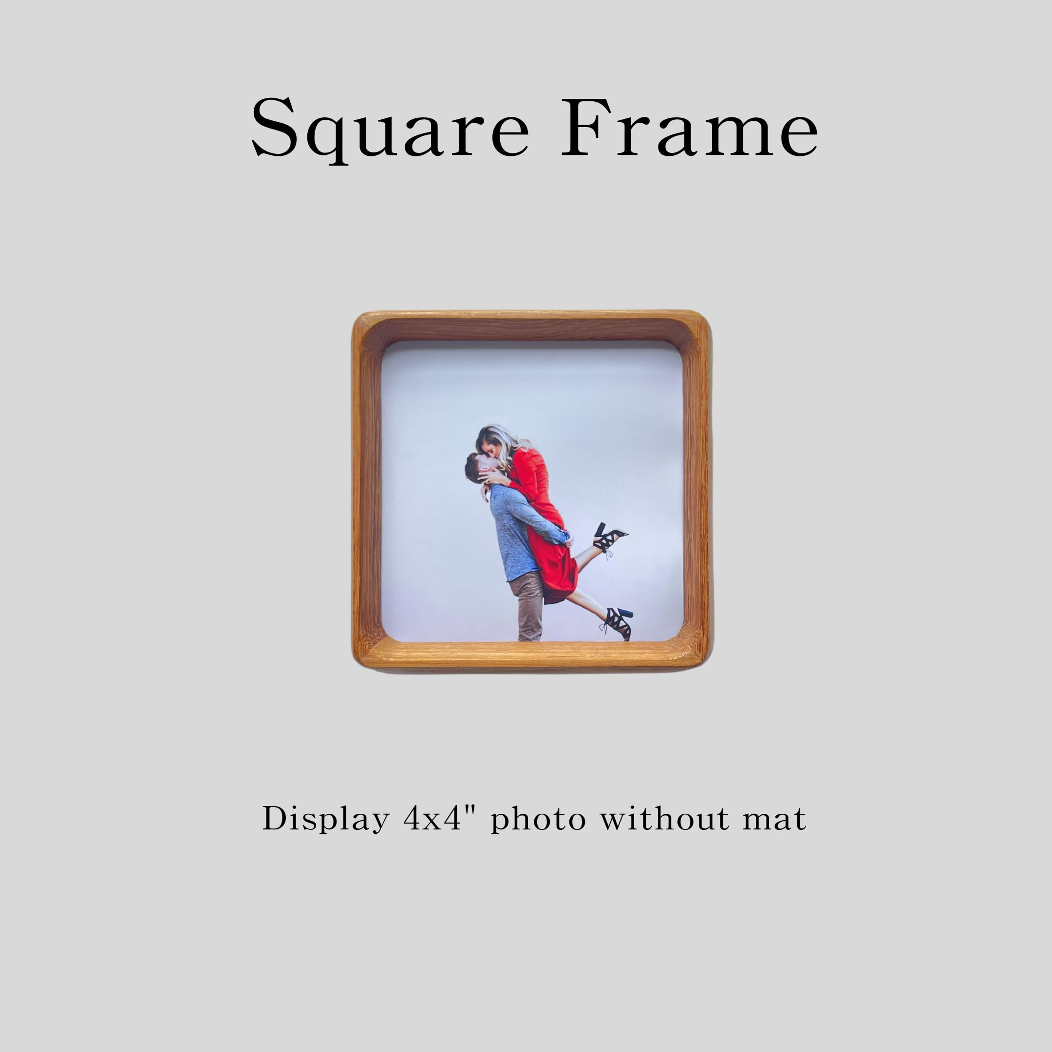 Mini Wood Picture Frame,Small Picture Frames 2x3 with Tiny Mat | Cute Polaroid Picture Frame,Teak Solid Natural Wood Tiny Photo Frame, Tabletop and Wall Mounting