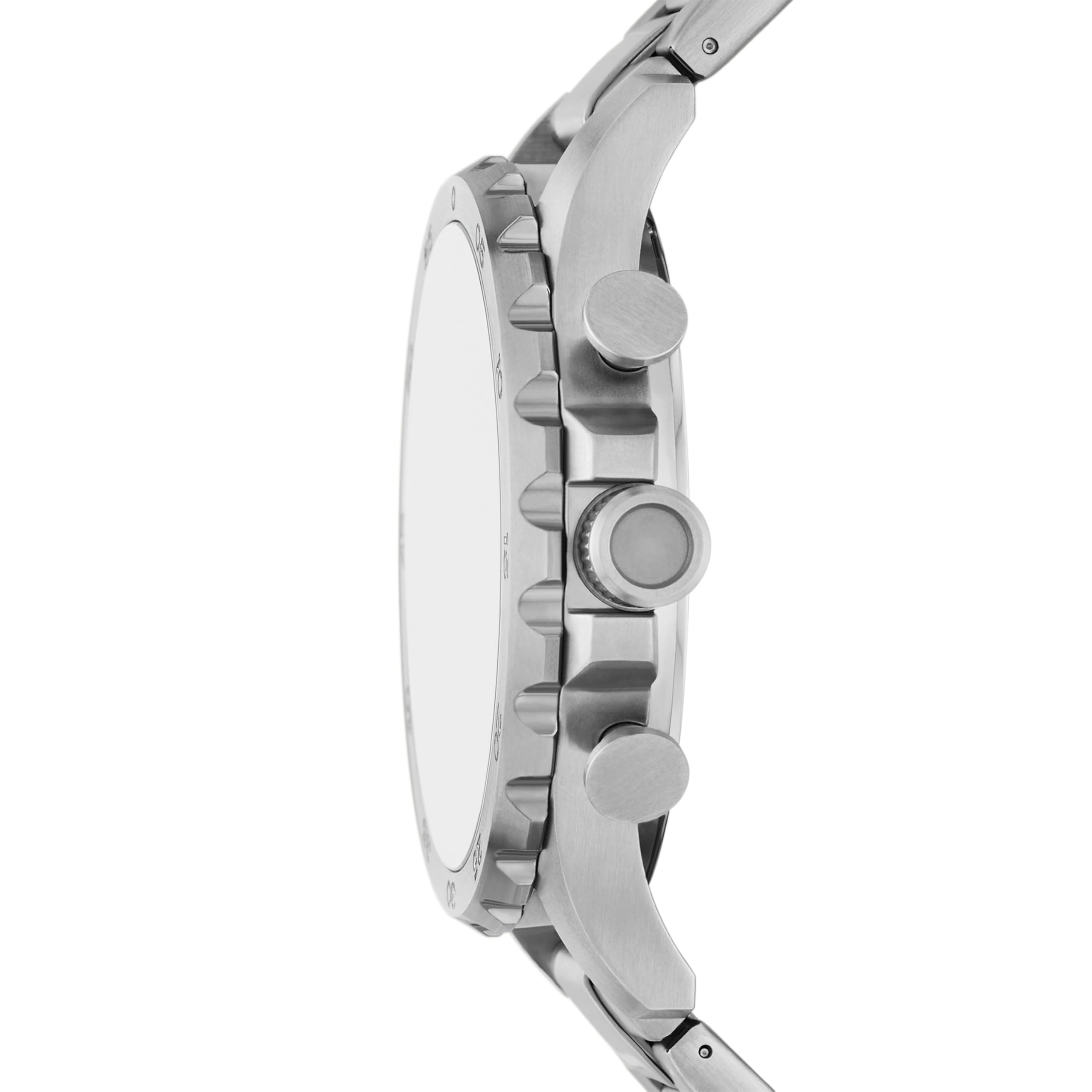 Fossil Men's Nate Quartz Watch, Oversized Stainless Steel Chronograph Watch for Men
