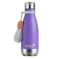 9 oz Water Bottle for Kids-Small Stainless Steel Water Bottle for School Vacuum Insulated Metal Leak Proof Cola Shape Water Flask for Boys Girls(Baby Blue)