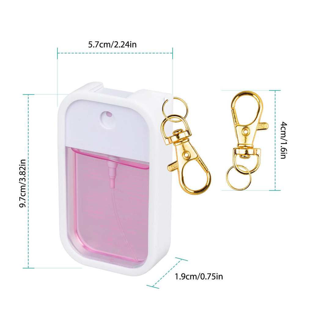 VANEST Silicone Case Compatible with Touchland Hand Sanitizer Spray, Protective Case with Keychain for Spray 1 fl oz