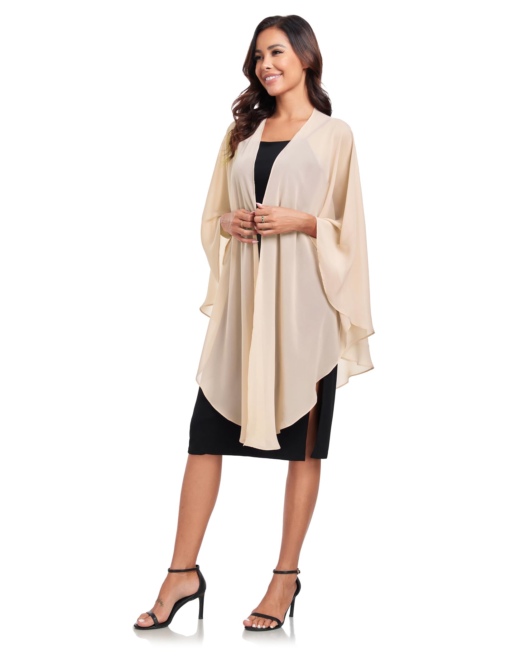 TONGFANTFL Shawls Wraps for Evening Wedding Party Chiffon Scarf Soft Bridal Wraps Wedding Guest Shawl Coverage