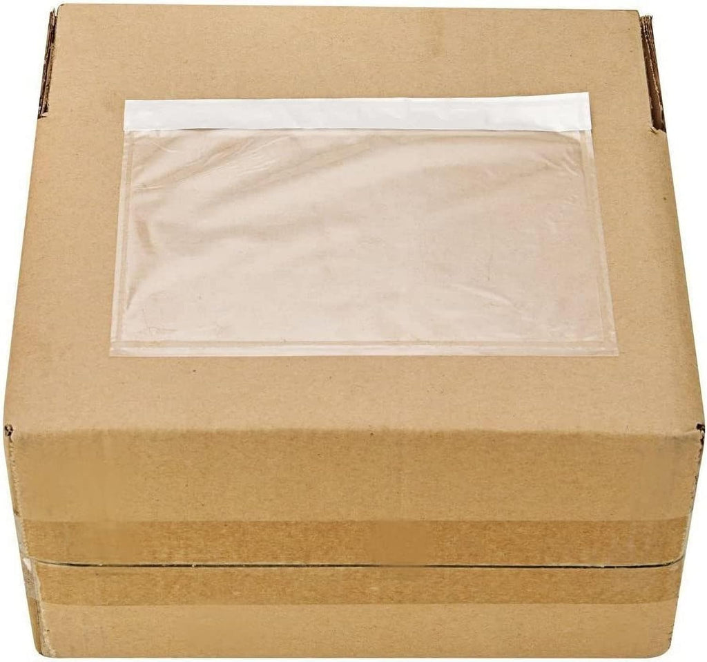 9527 Product 4.5" x 5.5" Clear Adhesive Top Loading Packing List/Shipping Label Envelopes (100 Pack)