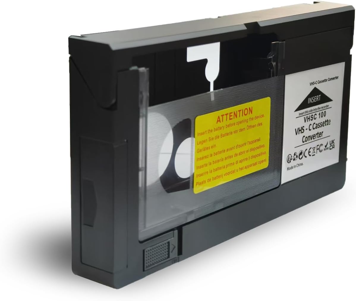 VHS-C Tape Cassette Adapter for Camcorders Motorized VHS VHS-C to VHS – Ideal for VCR Player, Video Cassette Player and VHS to Digital Converting