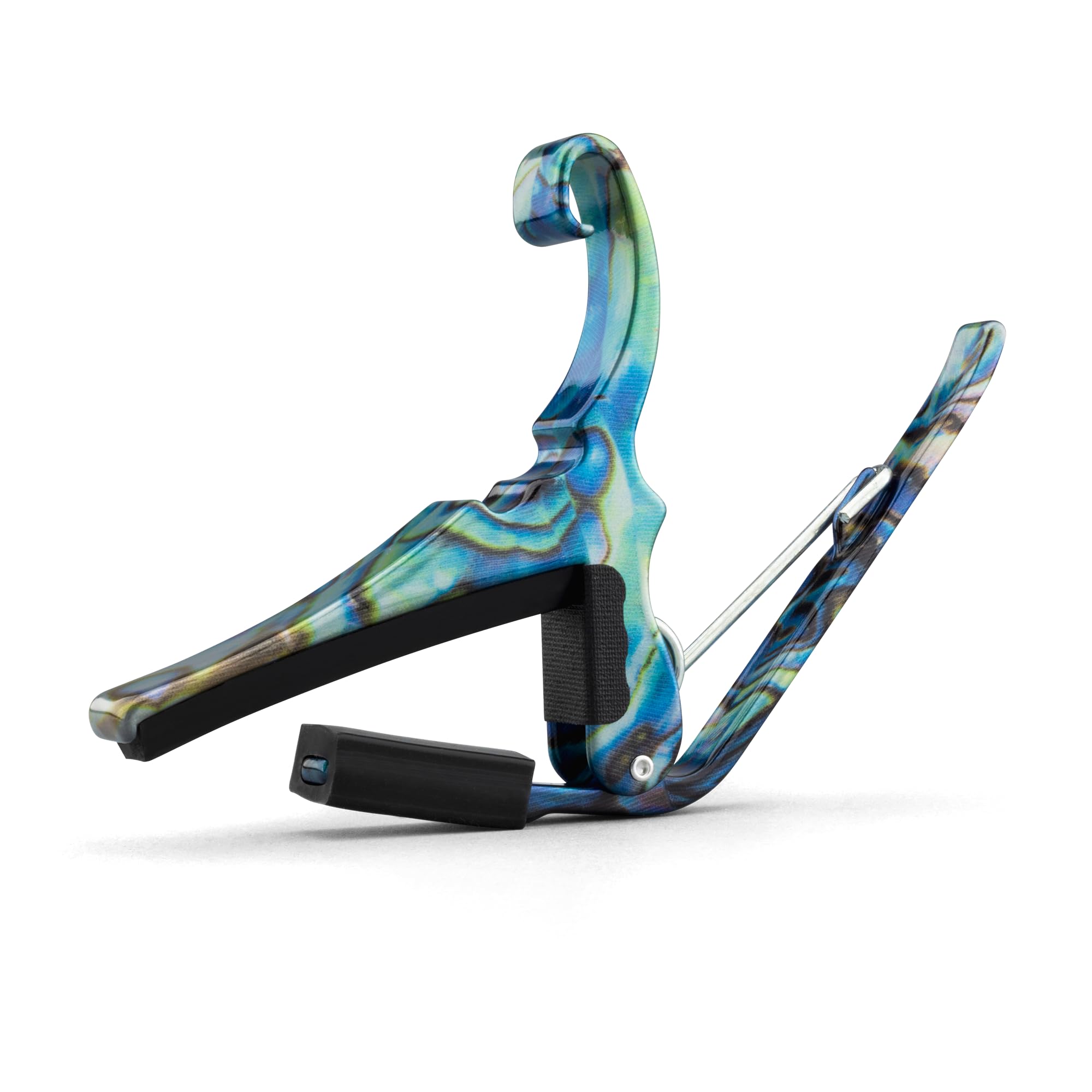 Kyser Musical Products Quick-Change Guitar Capo, KG6ABA, Abalone - For 6-String Acoustic Guitars, Made in USA, Quality, Strong, Lightweight, Quick & Easy Key Changes, Innovative, Perfect Fit