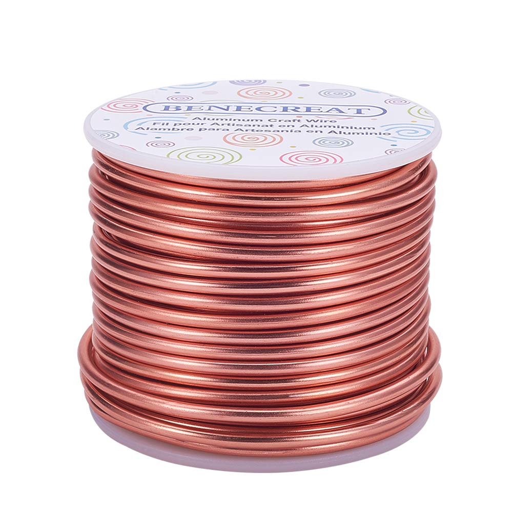 BENECREAT 9 Gauge Jewelry Craft Aluminum Wire 55 Feet Bendable Metal Sculpting Wire for Halloween Craft Floral Model Skeleton Making (Black, 3mm)