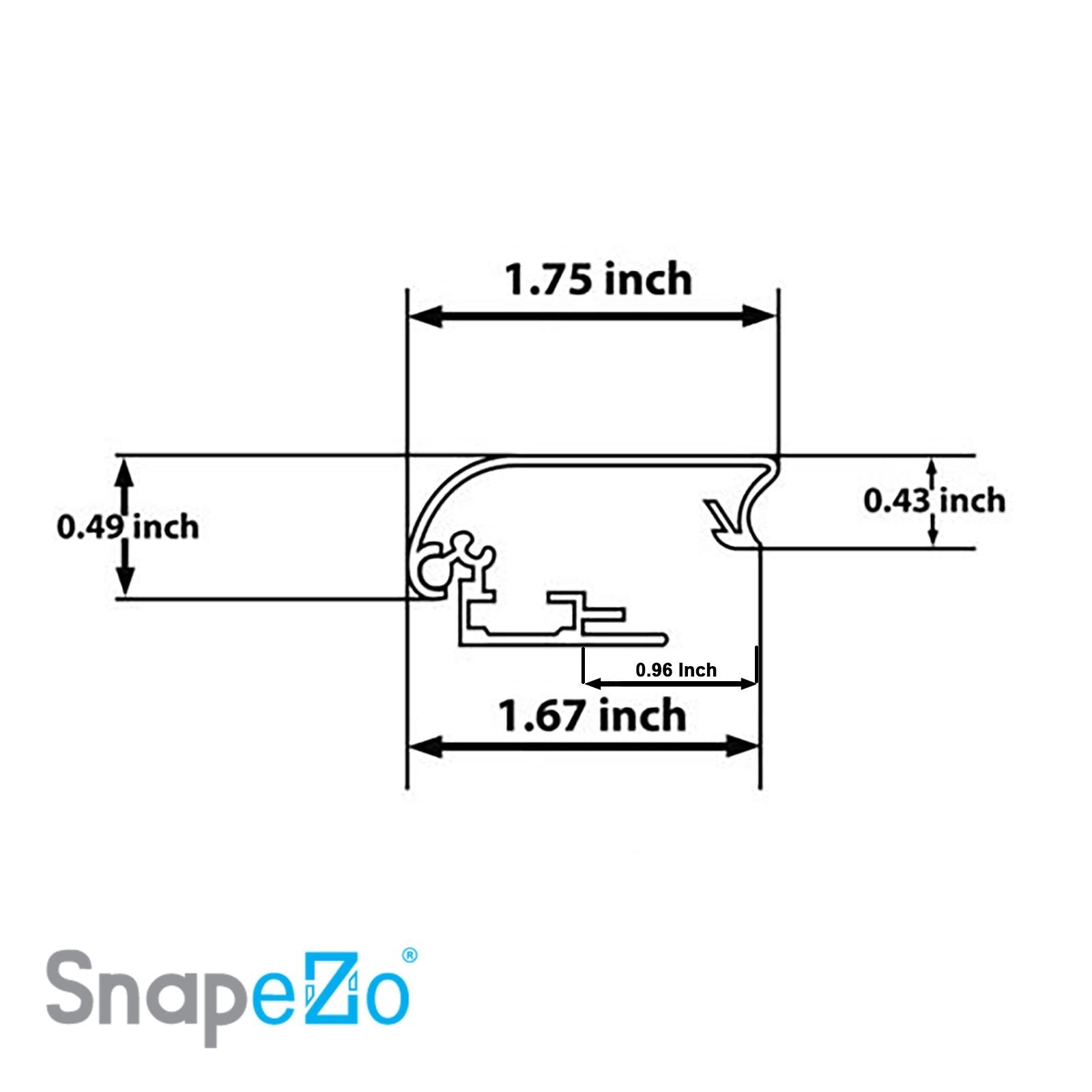 SnapeZo Movie Poster Frame 27x40 Inches, Black 1.7 Inch Aluminum Profile, Front-Loading Snap Frame, Wall Mounting, Wide Series for One Sheet Movie Posters