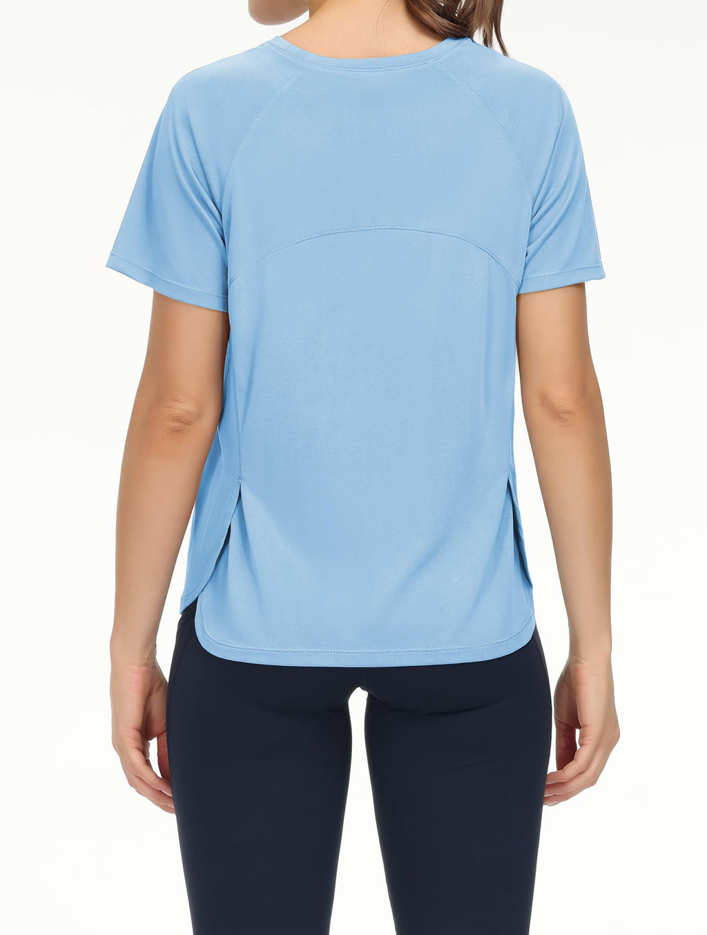 THE GYM PEOPLE Women's Short Sleeve Workout Shirts Breathable Yoga T-Shirts with Side Slits Athletic Tee Tops