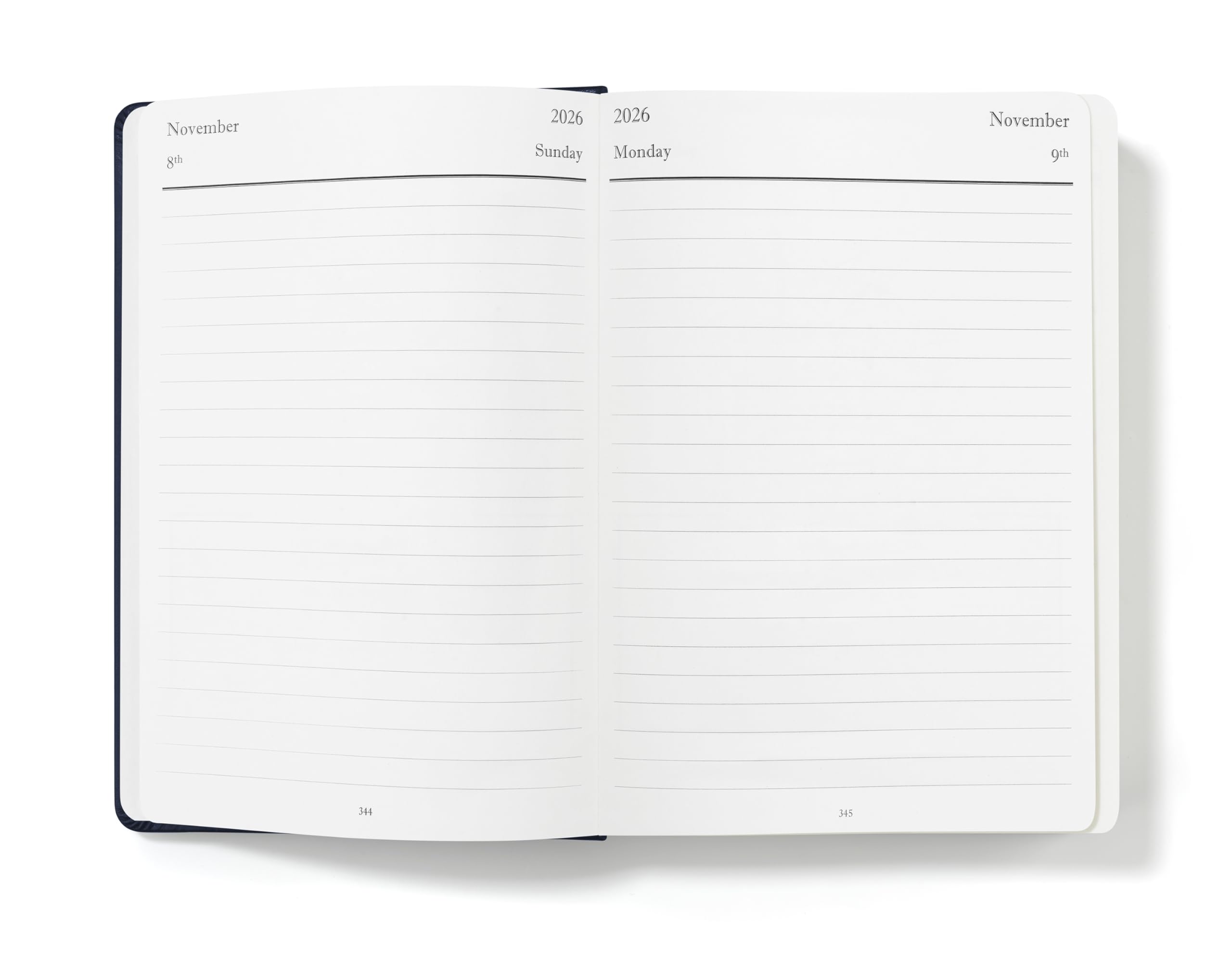 Wykeham's Executive 2026 Daily Journal Planner – US Public Holidays & Format – Customization Available (Brown, 6" x 4.5")