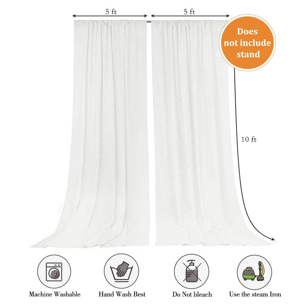 10 x 10 Feet Black A Backdrop Curtain for Partie, Background Curtains for Photoshoot, Birthday, Wedding, Halloween, Thanksgiving, Christmas, New Year Party Decorations 5Ft x 10Ft, 2 Panels