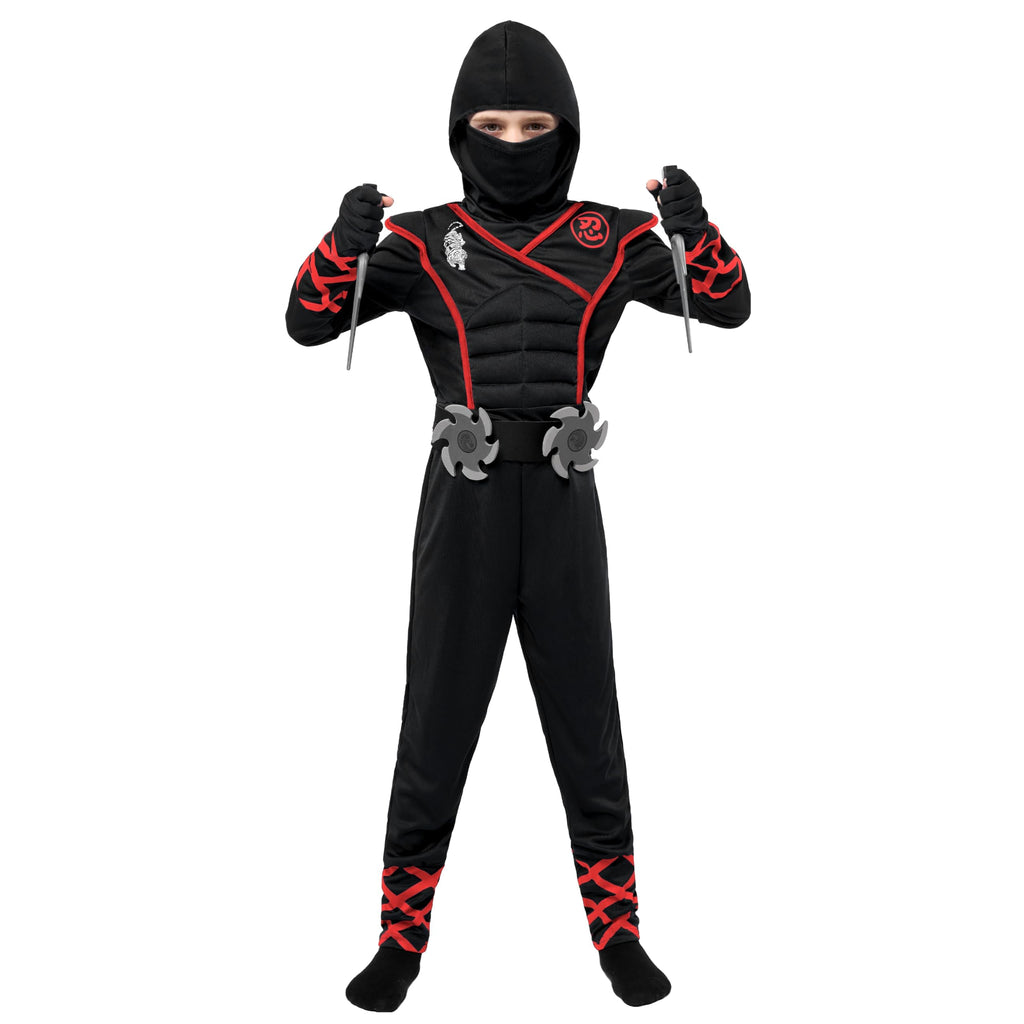 Spooktacular Creations Halloween Ninja Costume, Ninja Outfit Set for Kids, Halloween Costumes for Boys Dress Up Party