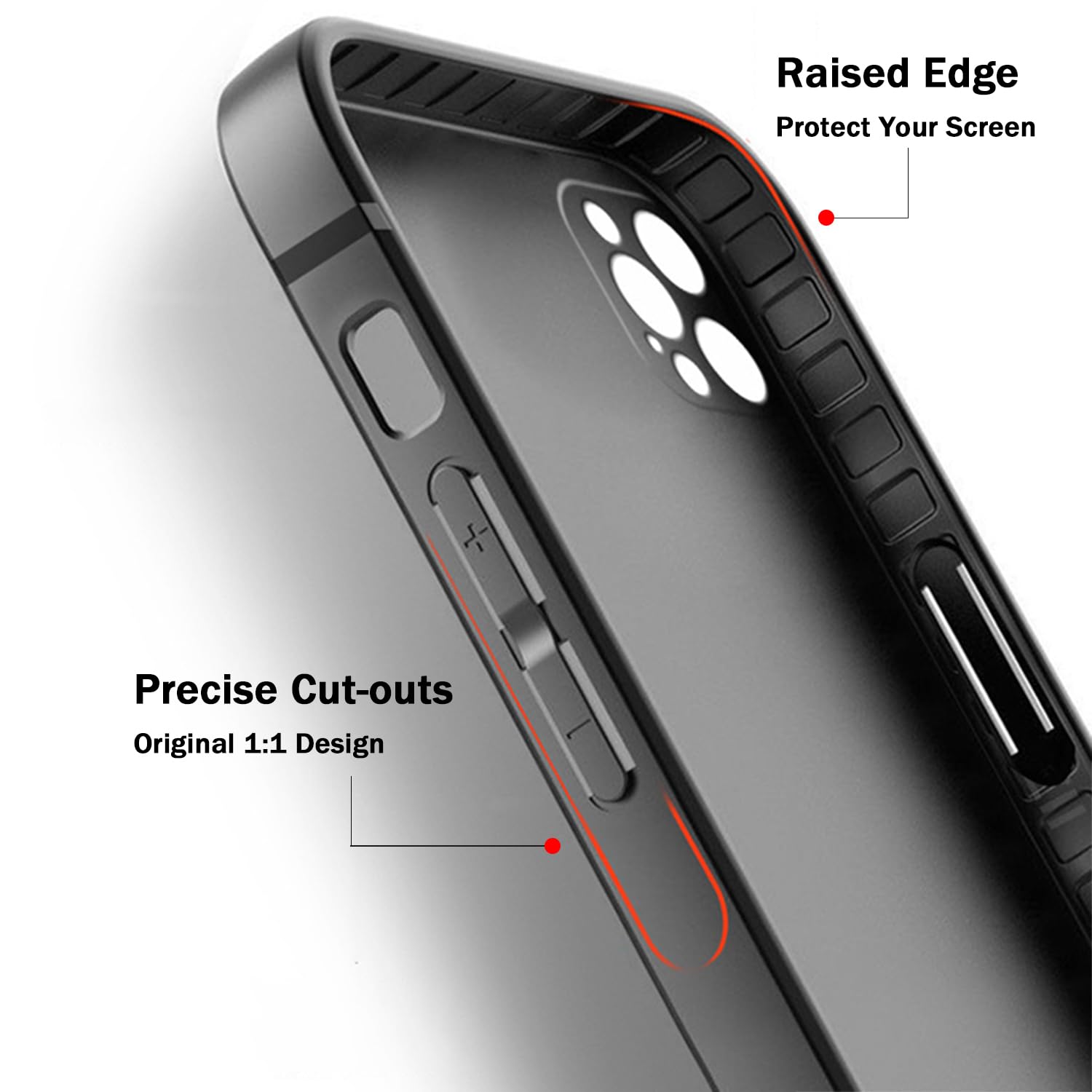 TENOC Phone Case Compatible with iPhone 11, Black Case Anti-Fingerprint Protective Bumper Matte Cover for 6.1 Inch