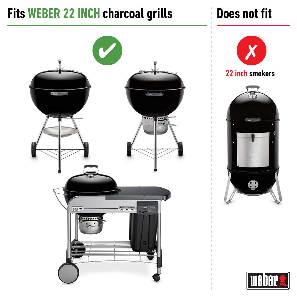 Weber Replacement Charcoal Grate 17" – Fits 22" Weber Charcoal Grills, Heavy‑Duty Plated Steel, Moisture & Weather Resistant, Designed for Easy Briquette Arrangement, Kettle