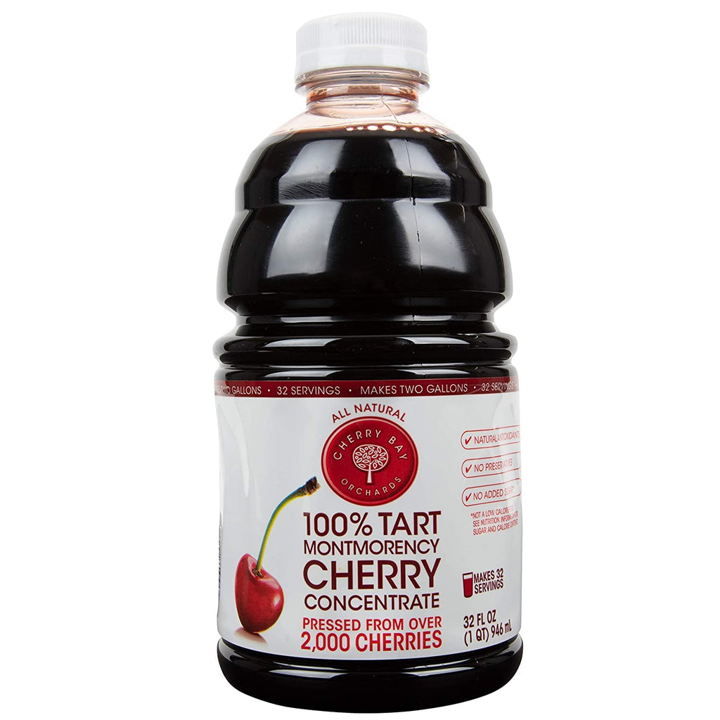 Cherry Bay Orchards Tart Cherry Concentrate - All Natural Juice to Promote Healthy Sleep, 16oz Bottle - Gluten Free, Natural Antioxidants, No Added Sugar or Preservatives