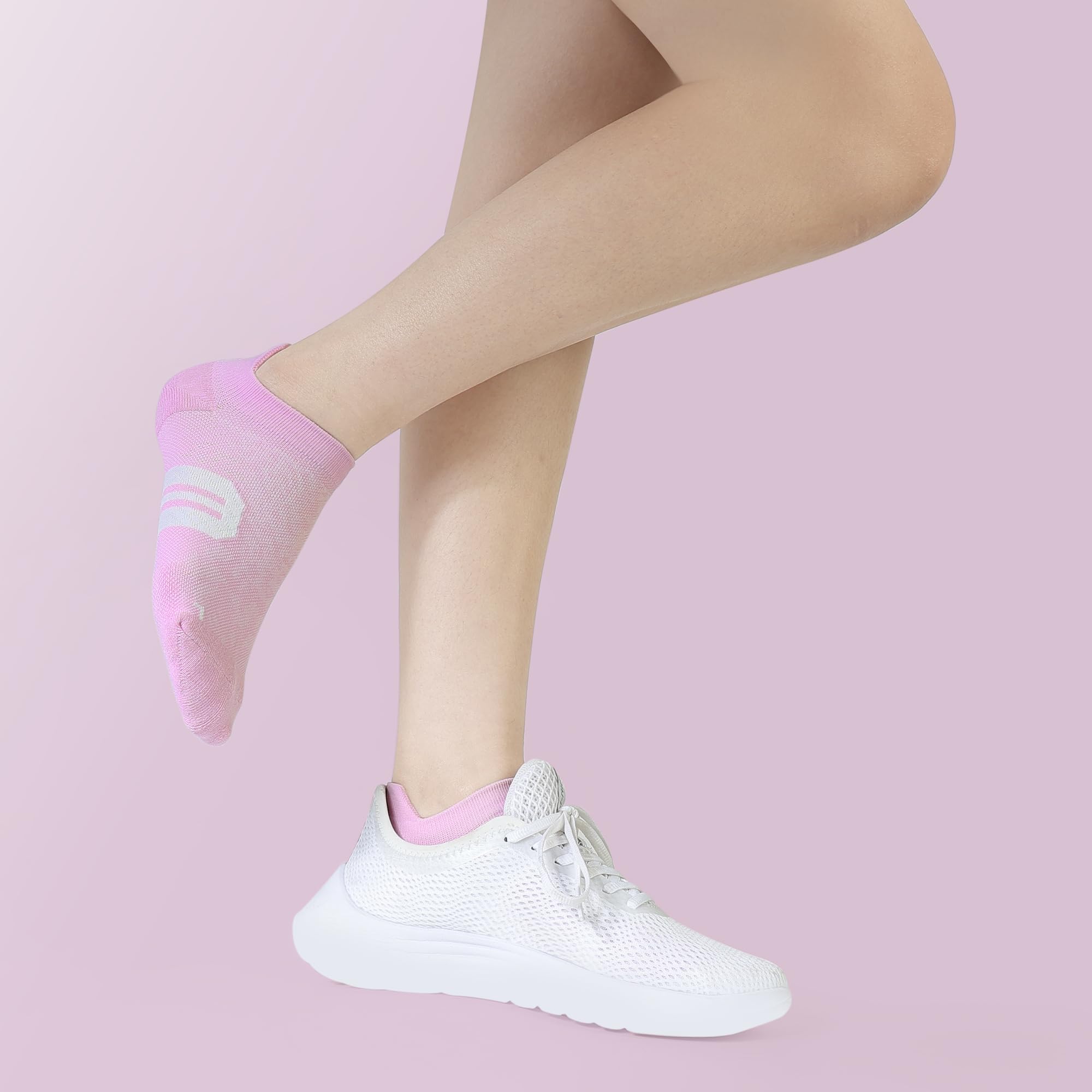 BUDERMMY Womens Ankle Compression Socks with Arch Support Athletic Low cut Running Socks for Women Workout Cushion 5 Pairs