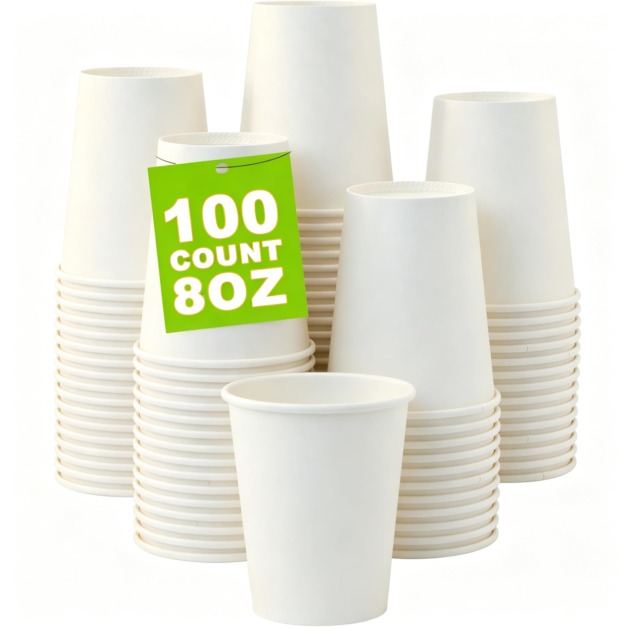 16 oz 100 Pack Corrugated Ripple Wall Disposable Coffee Cups with Lids and Straws, Heavy Duty Insulated Cups for Hot Beverage or Cold Drinks, Bulk for Restaurants, Offices, Coffee Shops(Black)