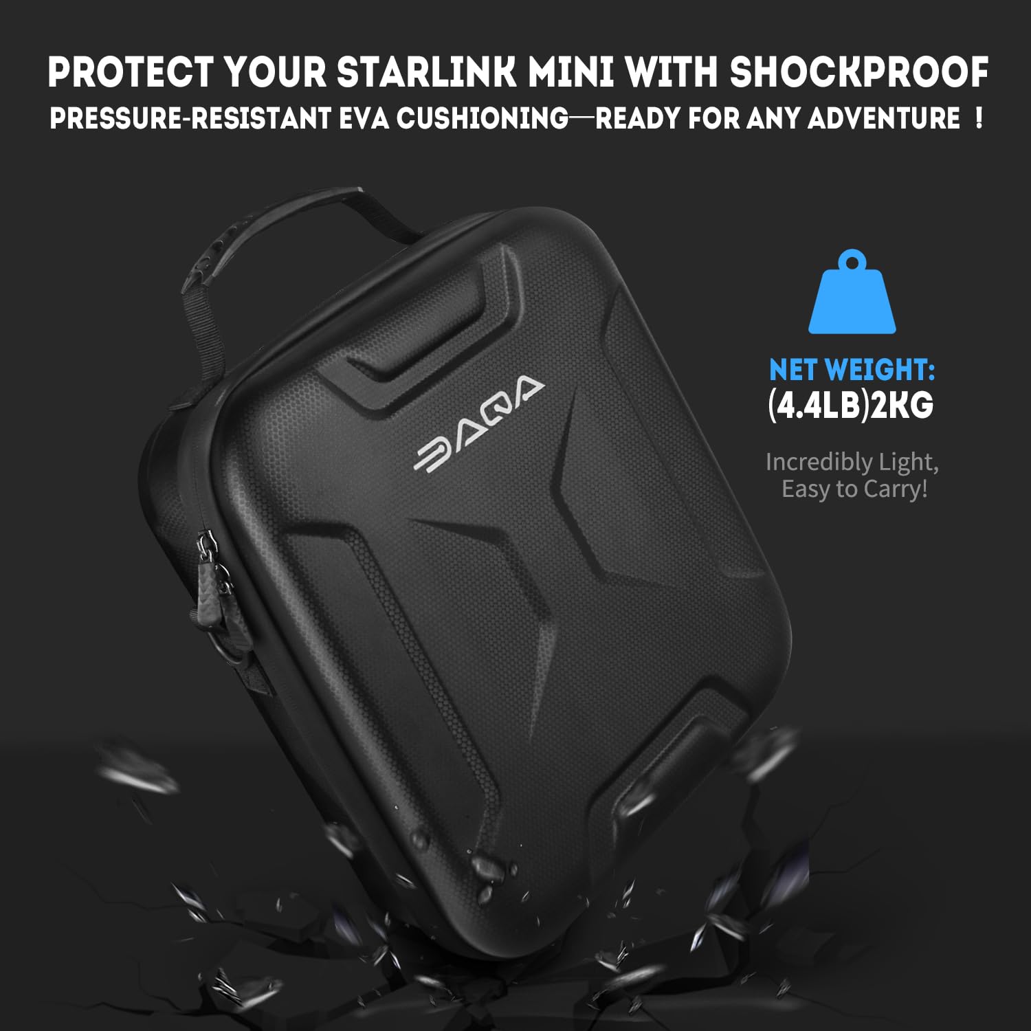 Ultra-Light Case for Starlink Mini – Waterproof, Shockproof EVA for Starlink Case Shoulder Star Link Bag with Dual Carry Options | Ideal Starlink Mini Accessories