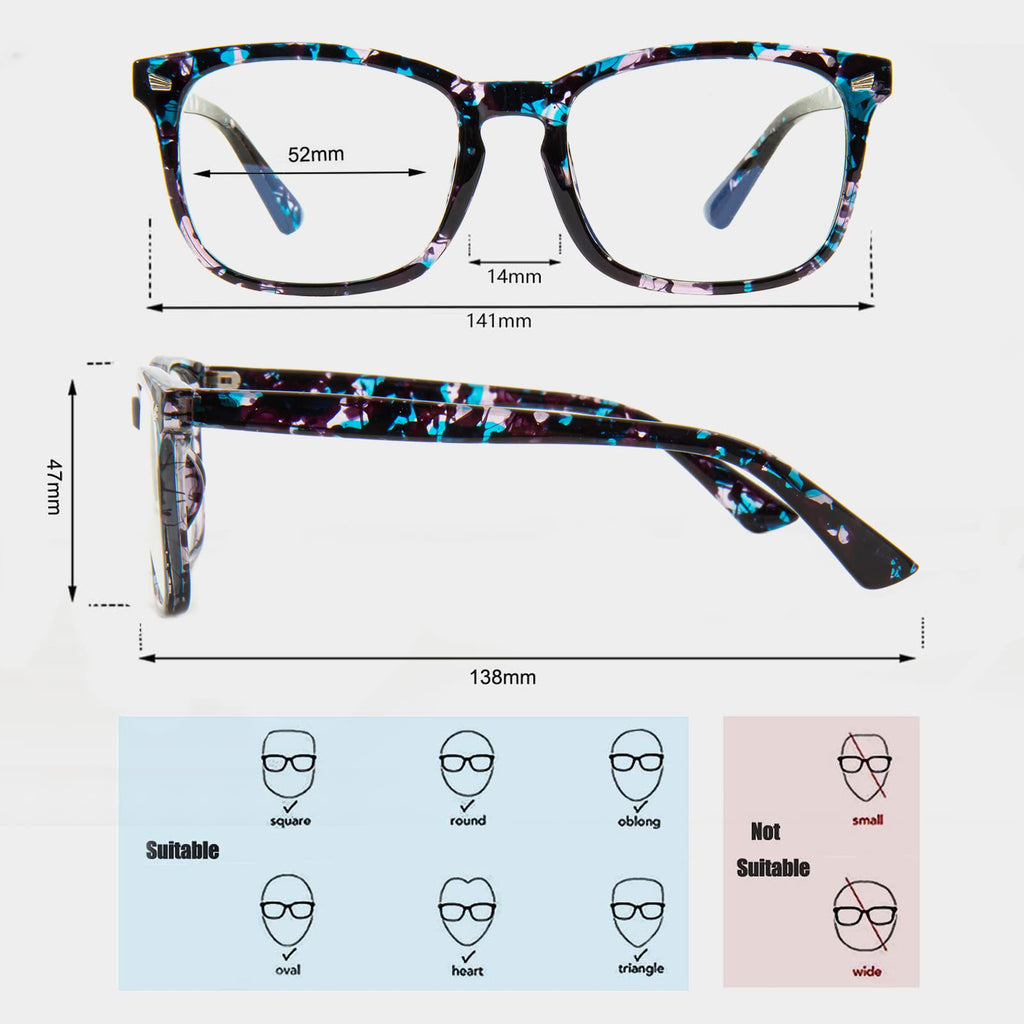 MAXJULI Blue Light Blocking Glasses,Computer Reading/Gaming/TV/Phones Glasses for Women Men(Transparent)